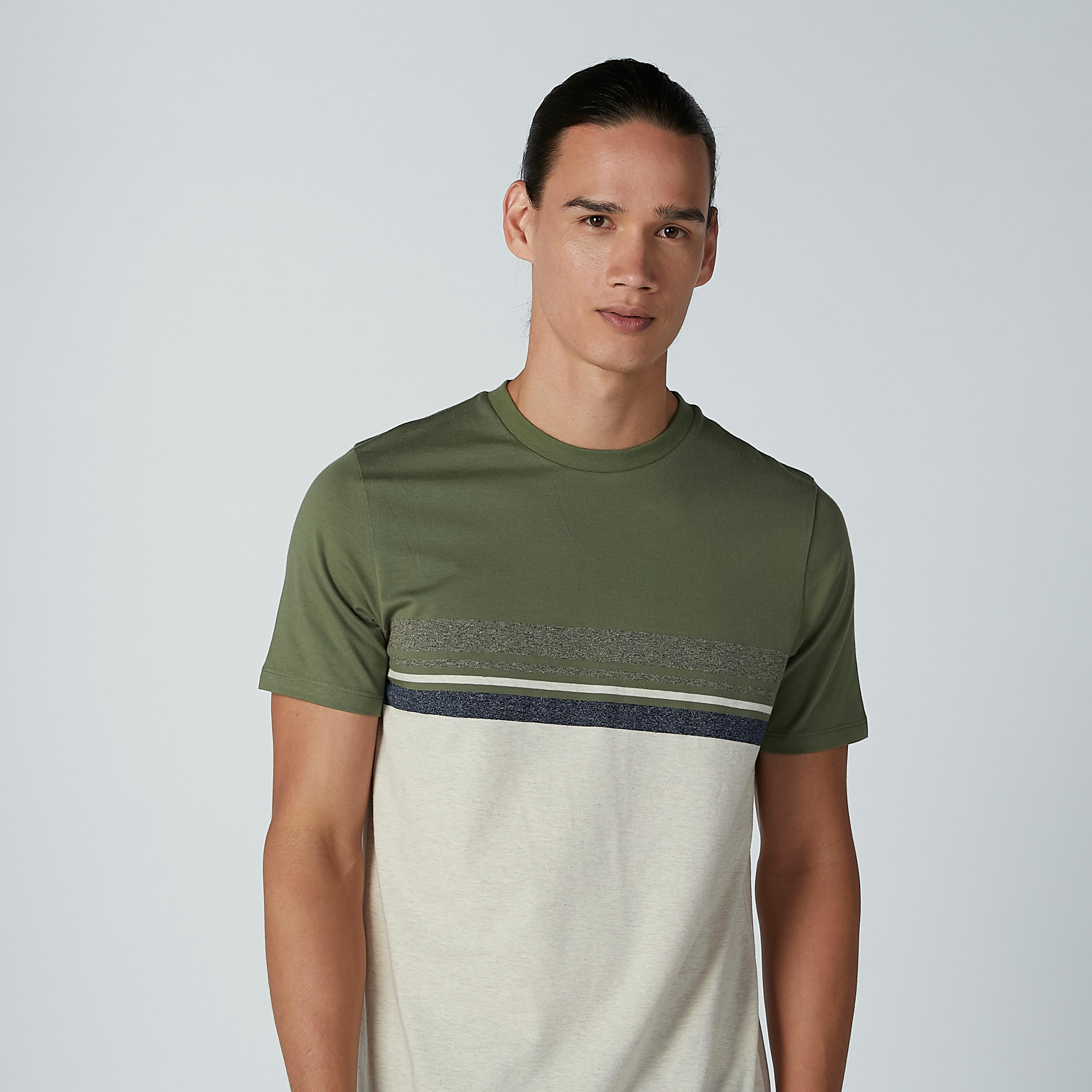 Plain Round Neck T-shirt with Short Sleeves-men-clothing-tshirtsandpolos-tshirts-image-1