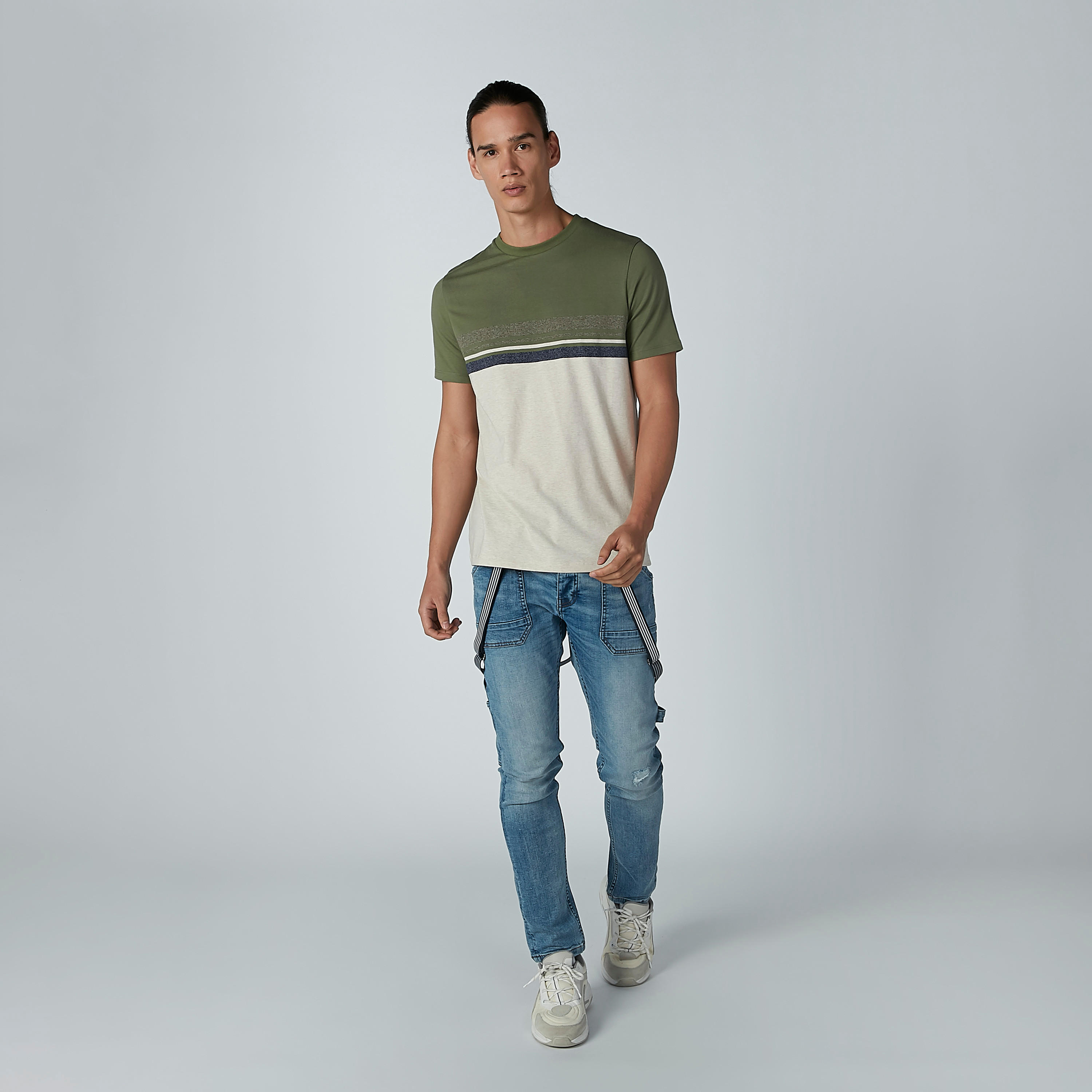 Plain Round Neck T-shirt with Short Sleeves-men-clothing-tshirtsandpolos-tshirts-image-2