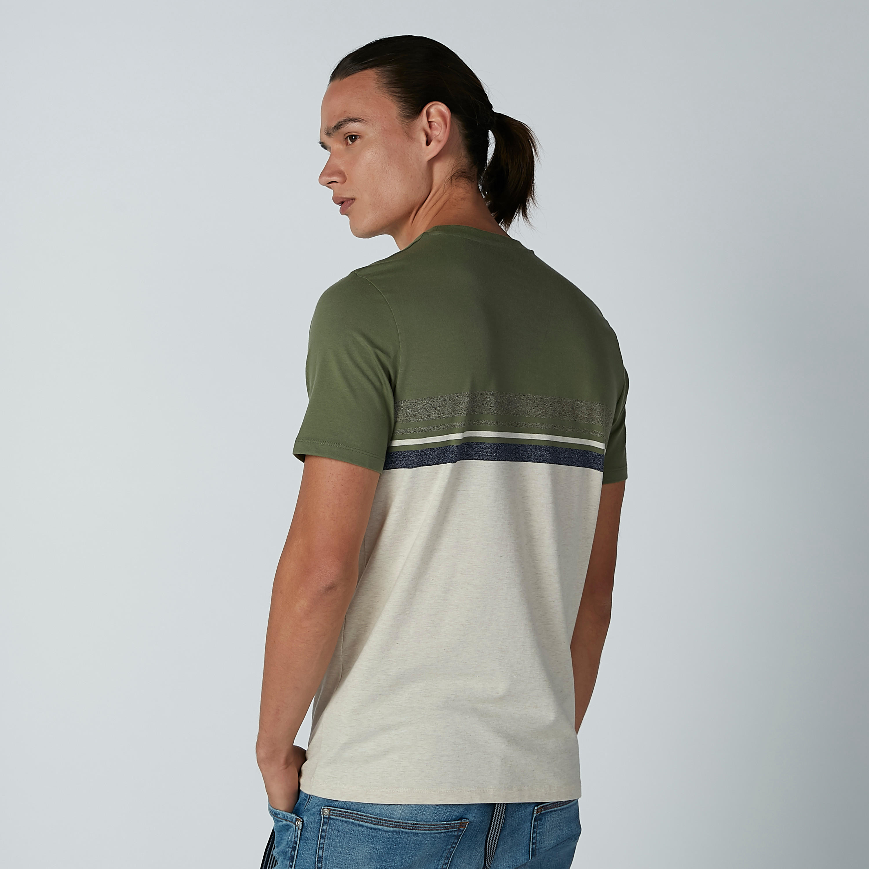 Plain Round Neck T-shirt with Short Sleeves-men-clothing-tshirtsandpolos-tshirts-image-3