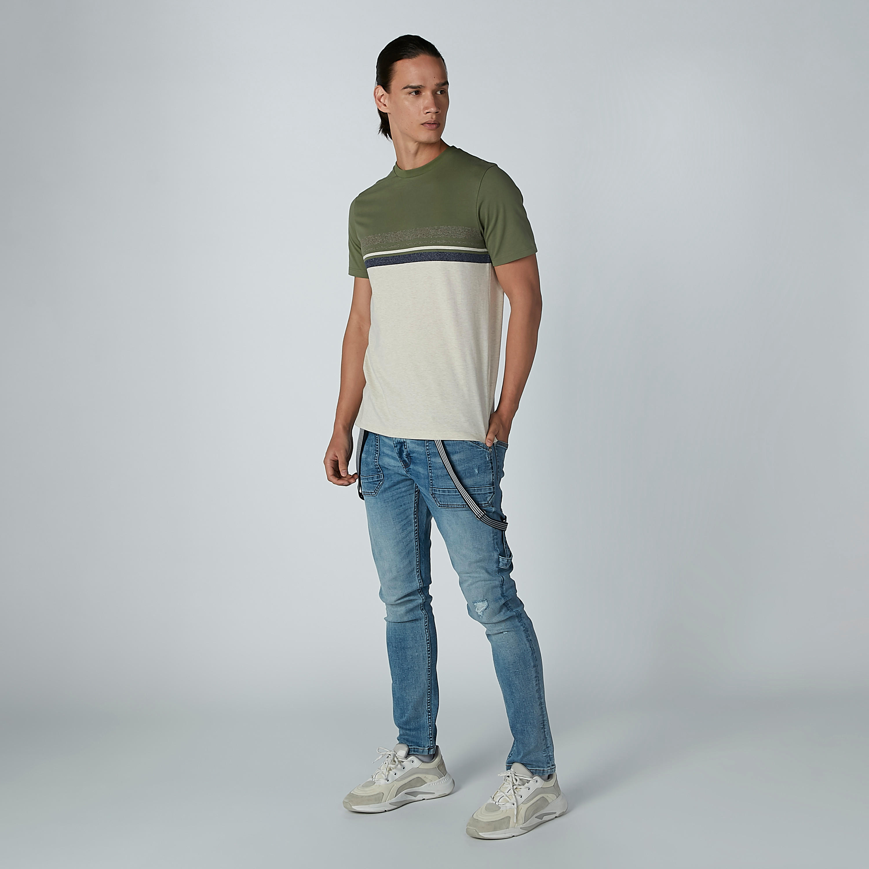 Plain Round Neck T-shirt with Short Sleeves-men-clothing-tshirtsandpolos-tshirts-image-4