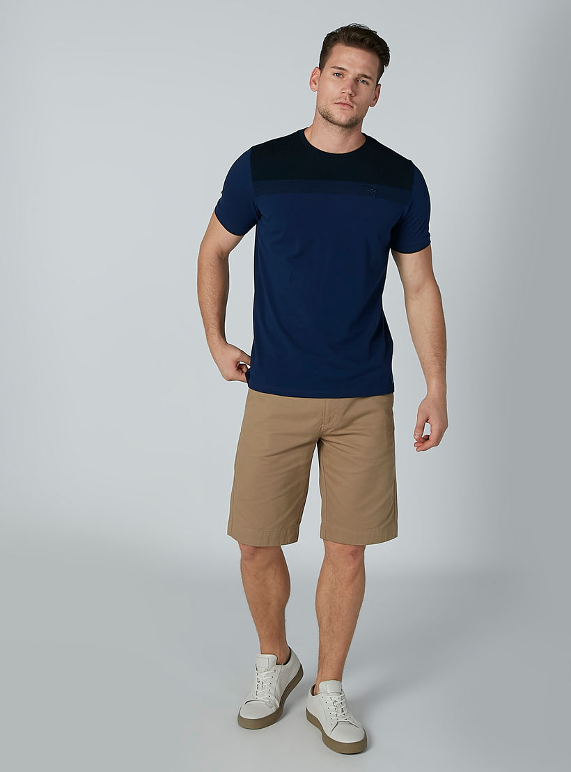 تيشيرت بياقة مستديرة وأكمام قصيرة-men-clothing-tshirtsandpolos-tshirts-image-4