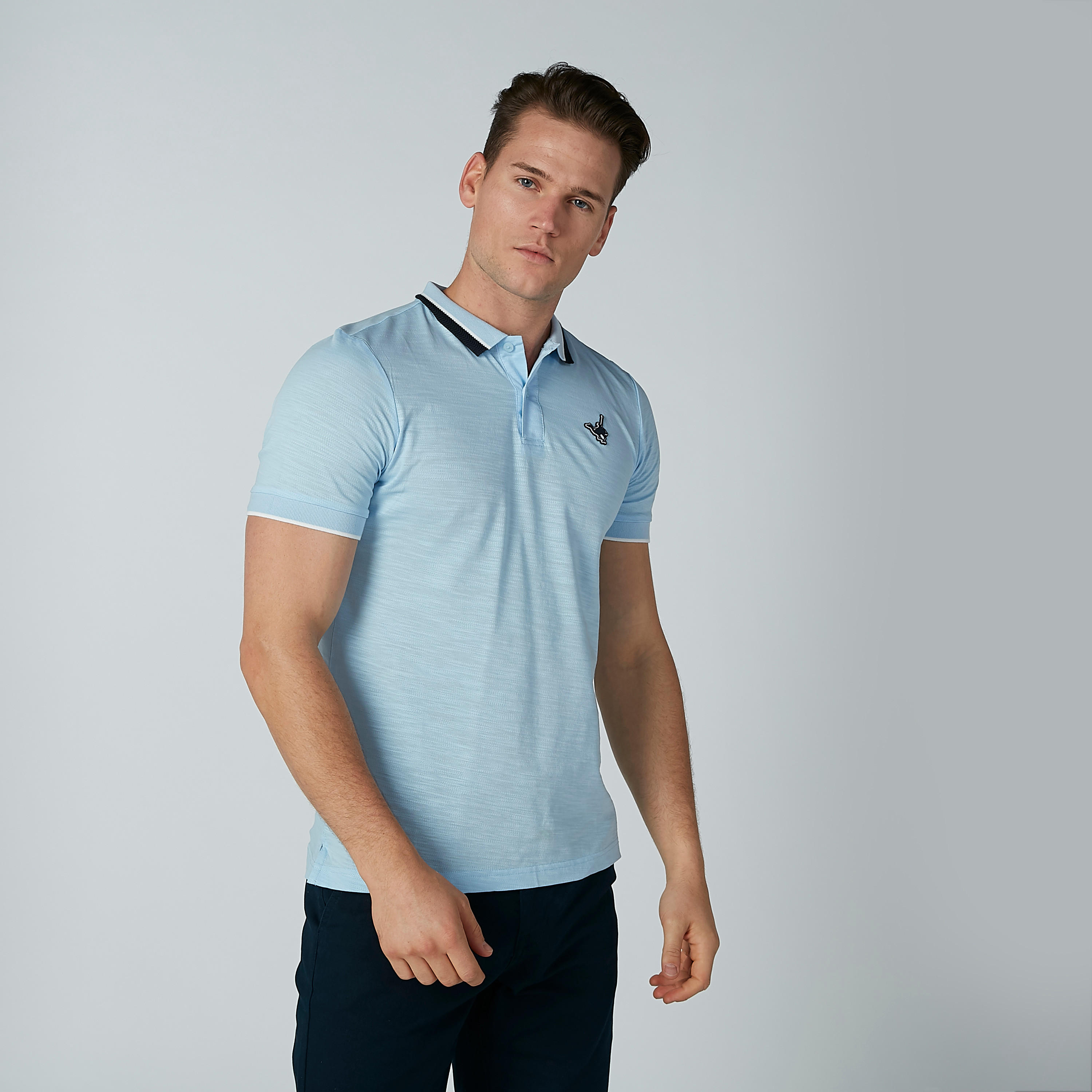 تيشرت سادة بياقة بولو وأكمام قصيرة-men-clothing-tshirtsandpolos-polos-image-2