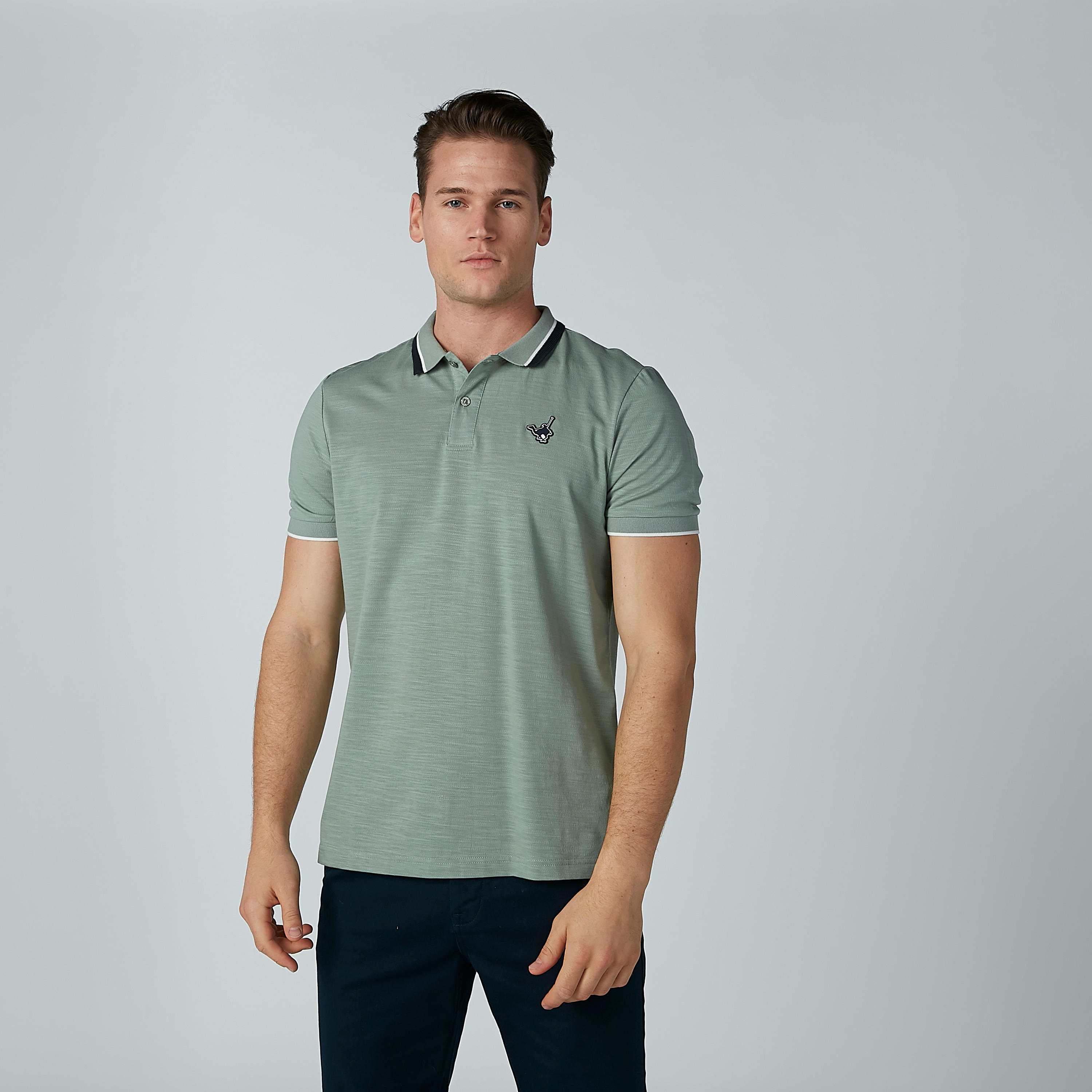 Short Sleeves T-shirt with Polo Neck-men-clothing-tshirtsandpolos-polos-image-2