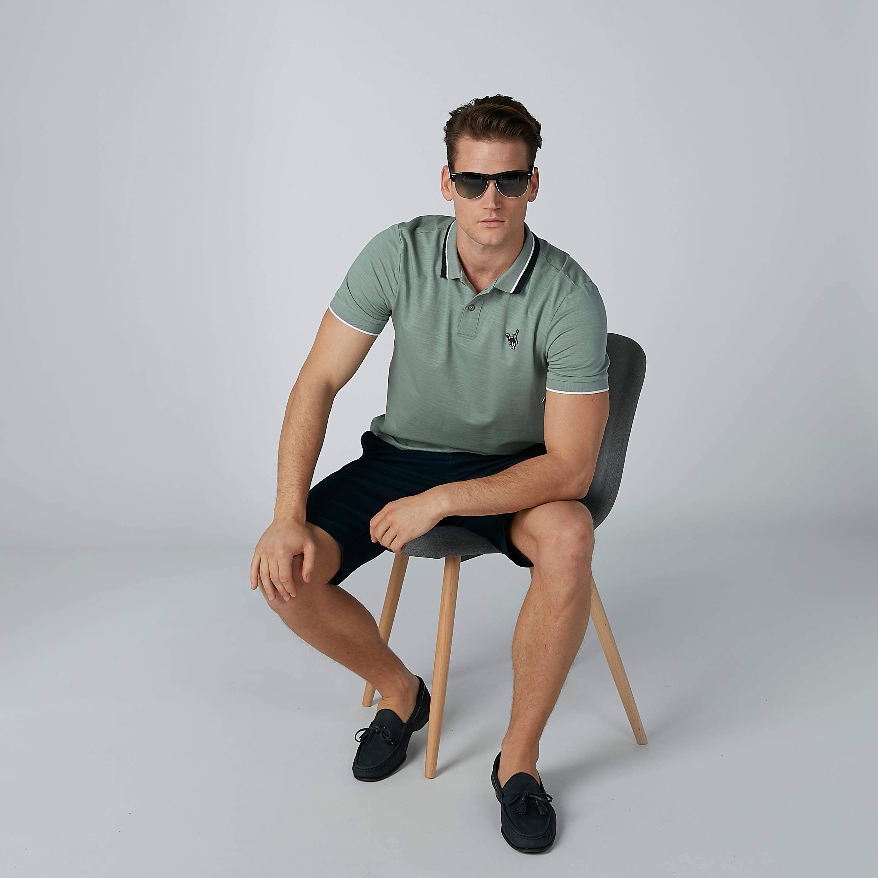 Short Sleeves T-shirt with Polo Neck-men-clothing-tshirtsandpolos-polos-image-3