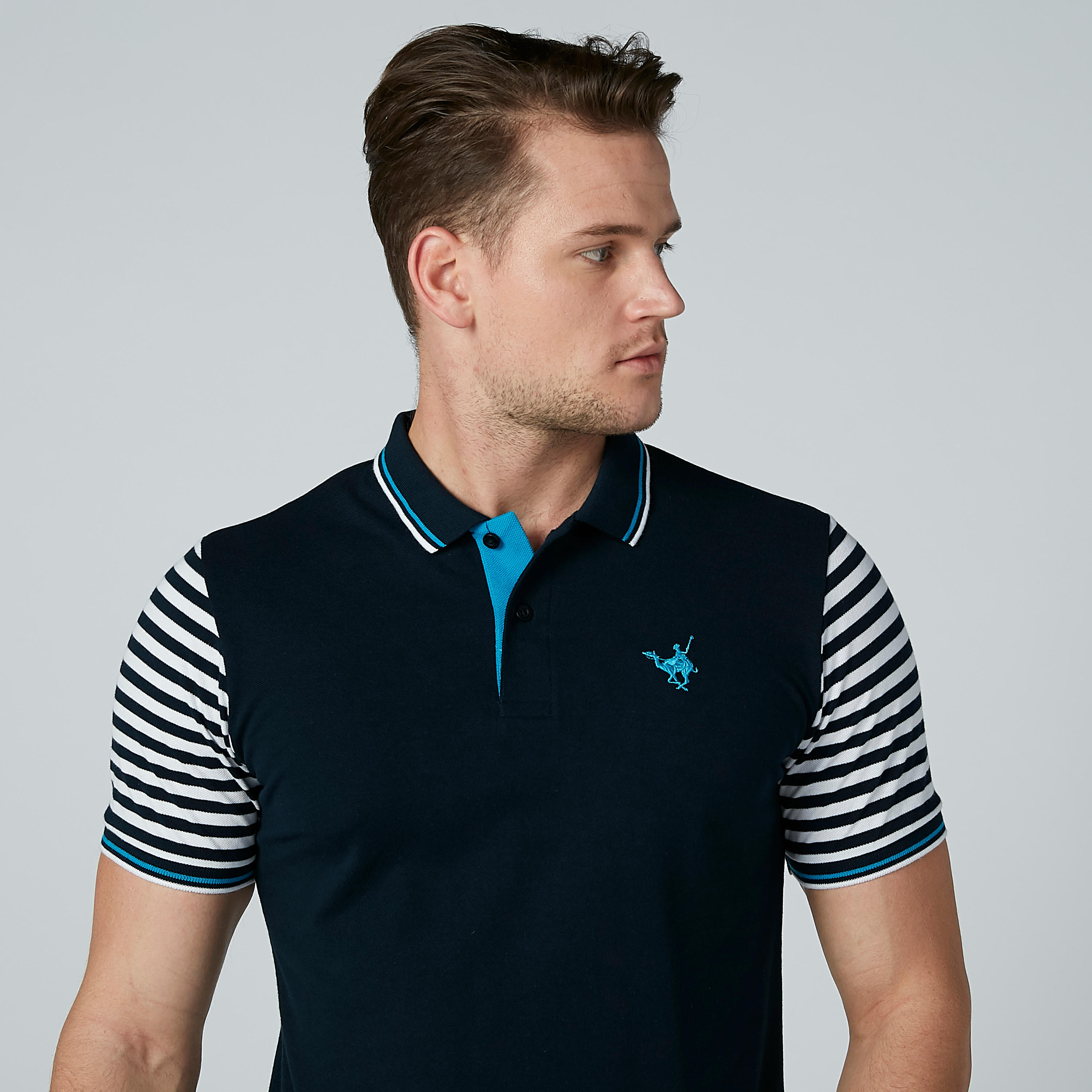 تيشيرت مقلّم بياقة بولو وأكمام قصيرة-men-clothing-tshirtsandpolos-polos-image-3