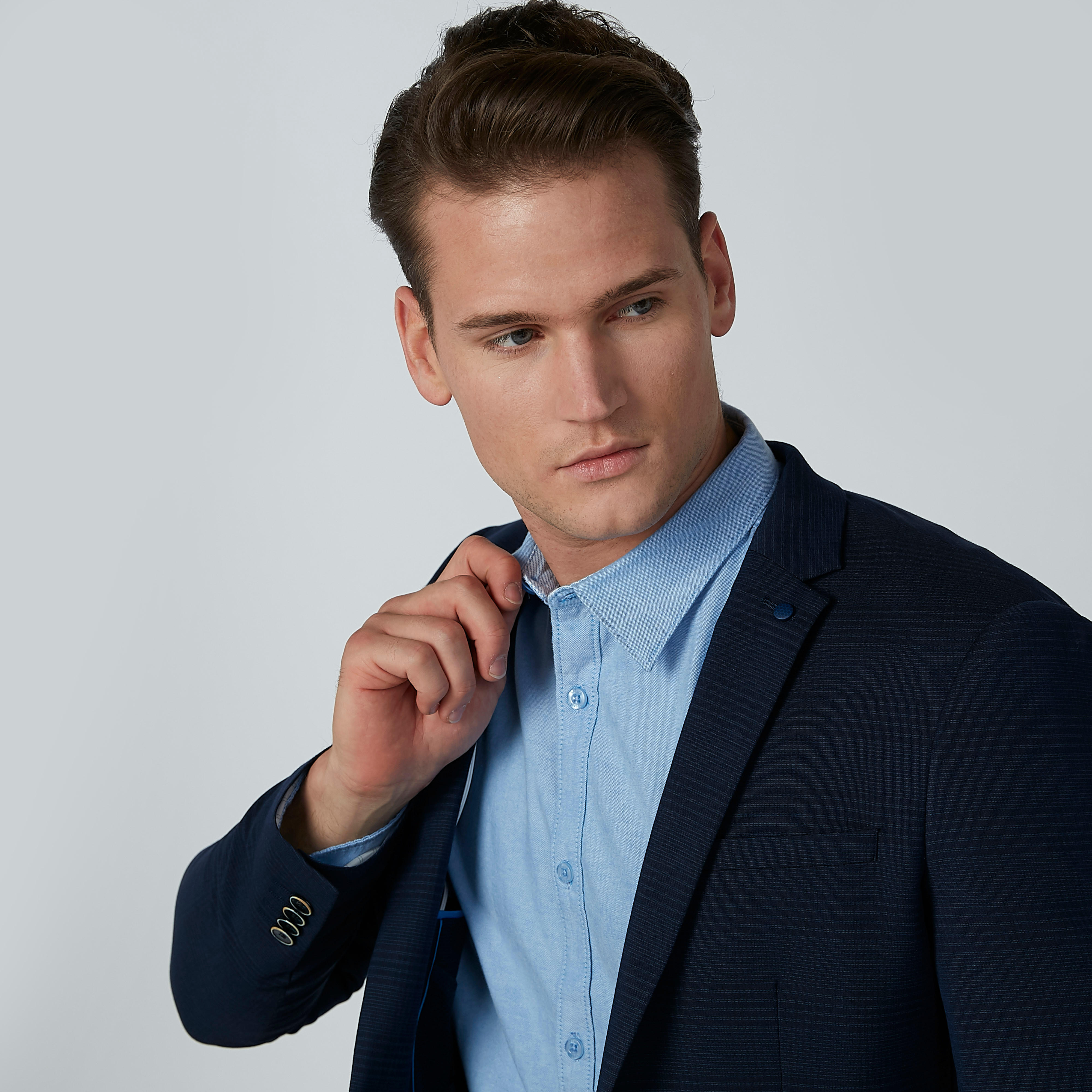 قميص رسمي سادة بياقة عاديّة وأكمام طويلة-men-clothing-shirts-image-3