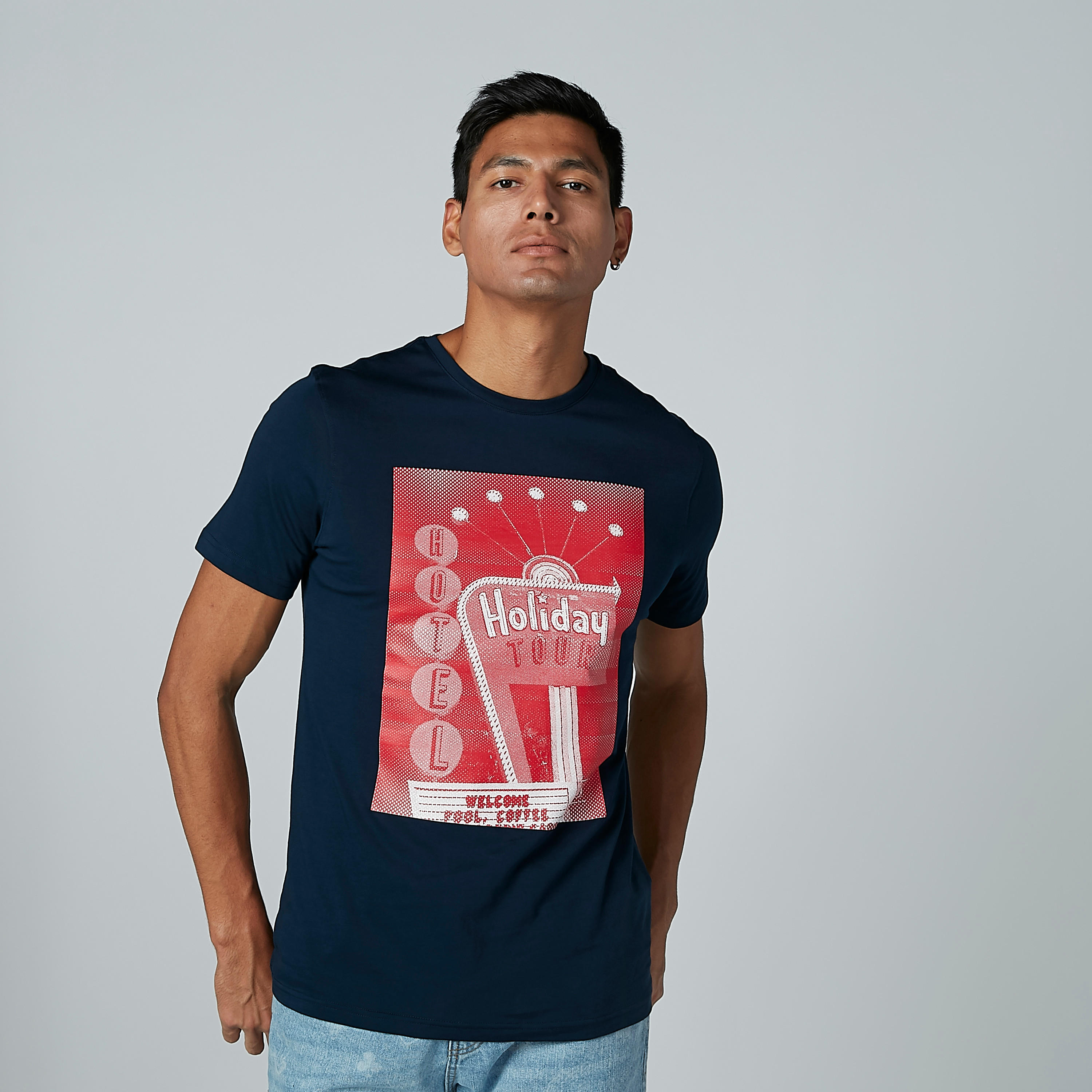 Printed Short Sleeves T-shirt with Round Neck-men-clothing-tshirtsandpolos-tshirts-image-1