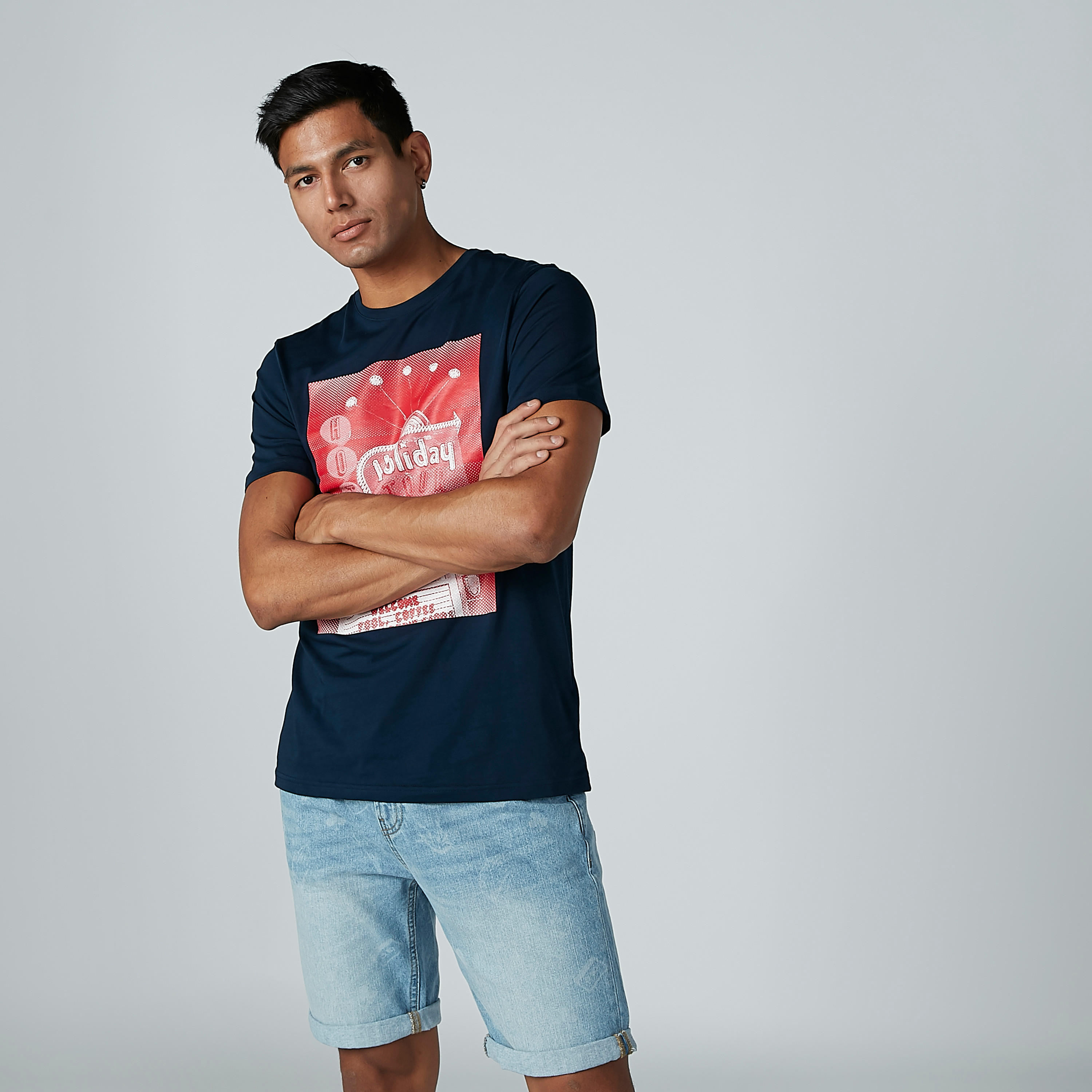 Printed Short Sleeves T-shirt with Round Neck-men-clothing-tshirtsandpolos-tshirts-image-3