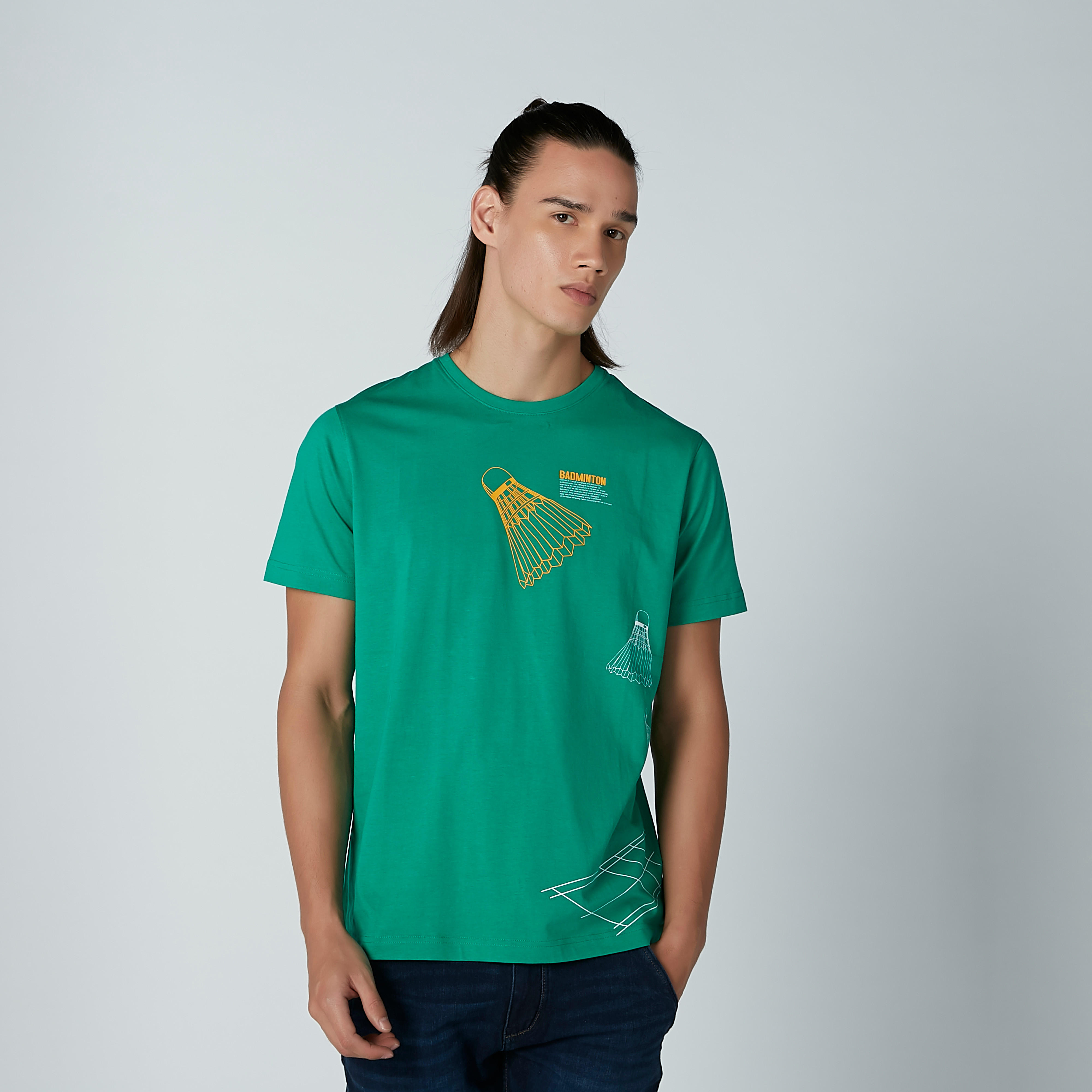 تيشيرت بطبعات وياقة مستديرة وأكمام قصيرة-men-clothing-tshirtsandpolos-tshirts-image-2