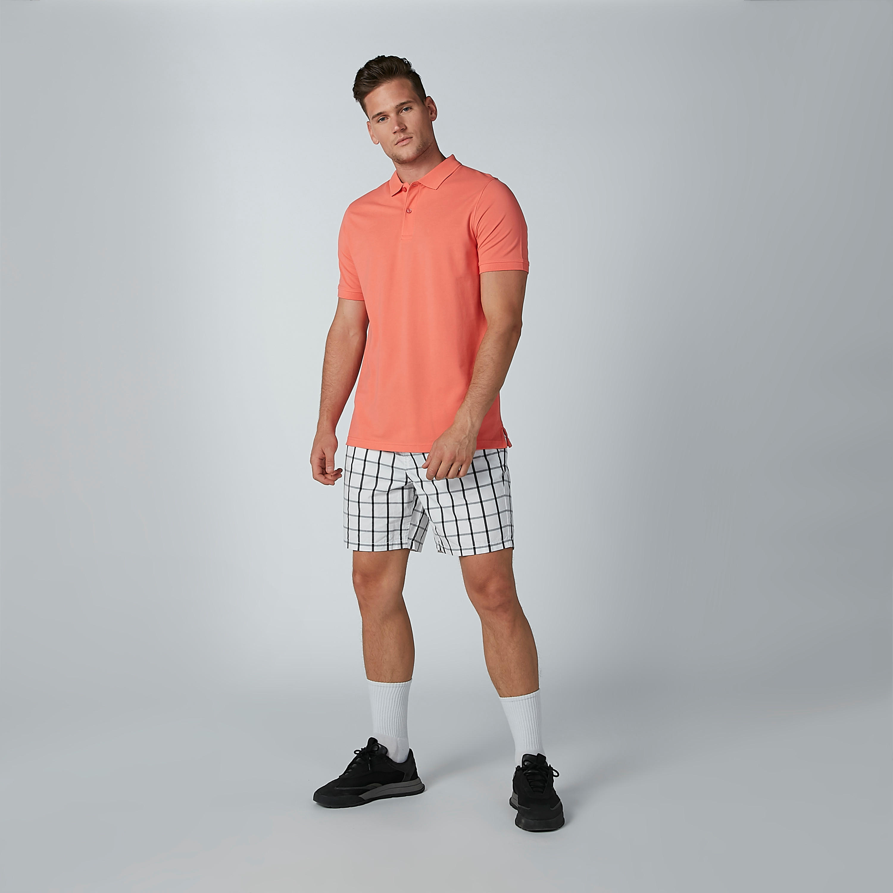 Plain T-shirt with Polo Neck and Short Sleeves-men-clothing-tshirtsandpolos-polos-image-2