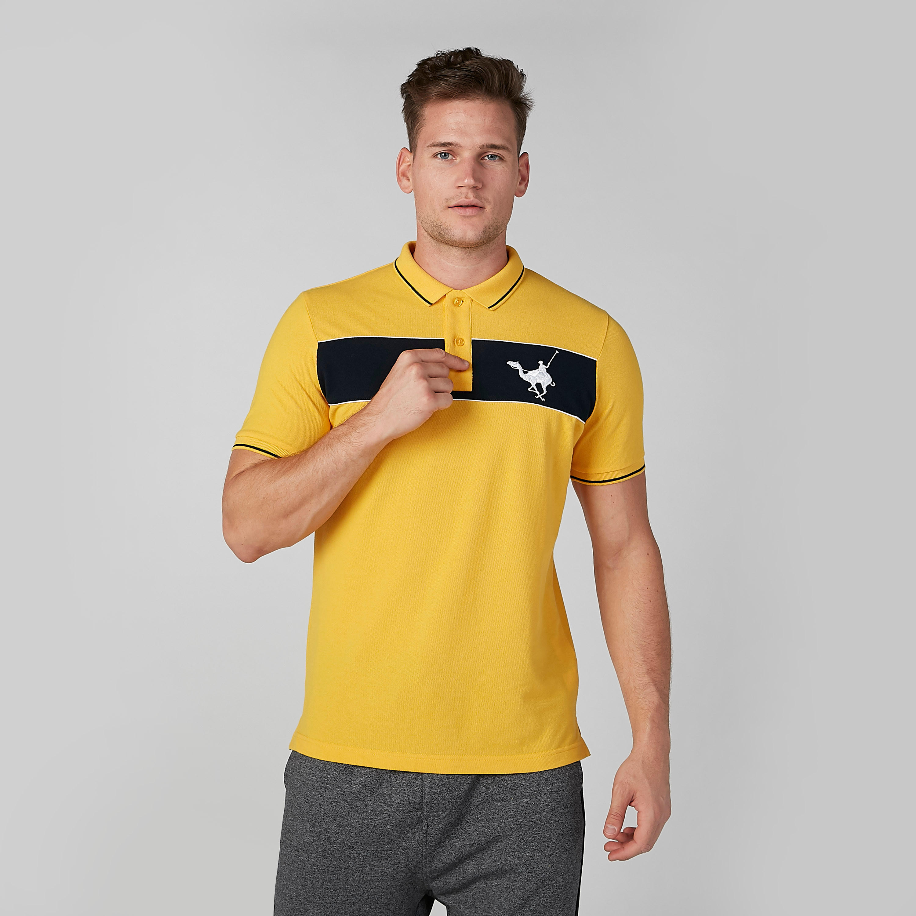 تيشيرت مستدام سليم بأكمام قصيرة وطبعات-men-clothing-tshirtsandpolos-polos-image-1