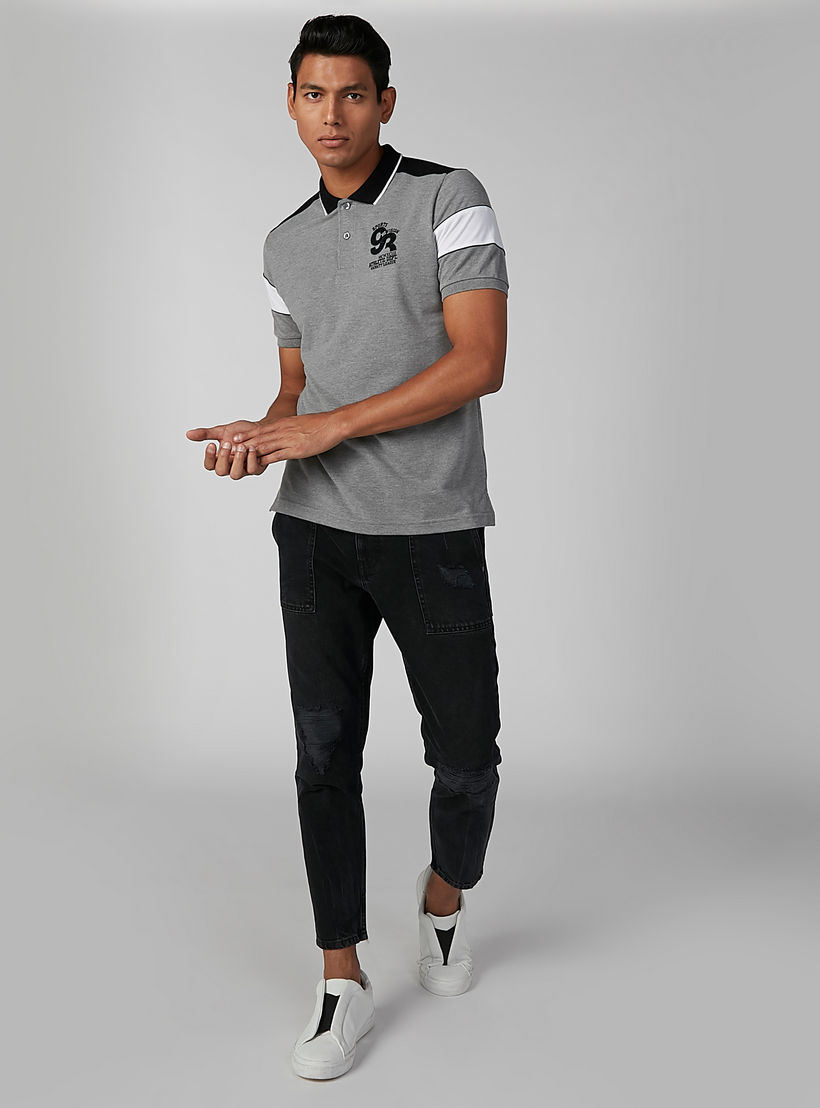 تيشيرت مستدام بولو بقصّة سليم بأكمام قصيرة وطبعات -men-clothing-tshirtsandpolos-polos-image-1