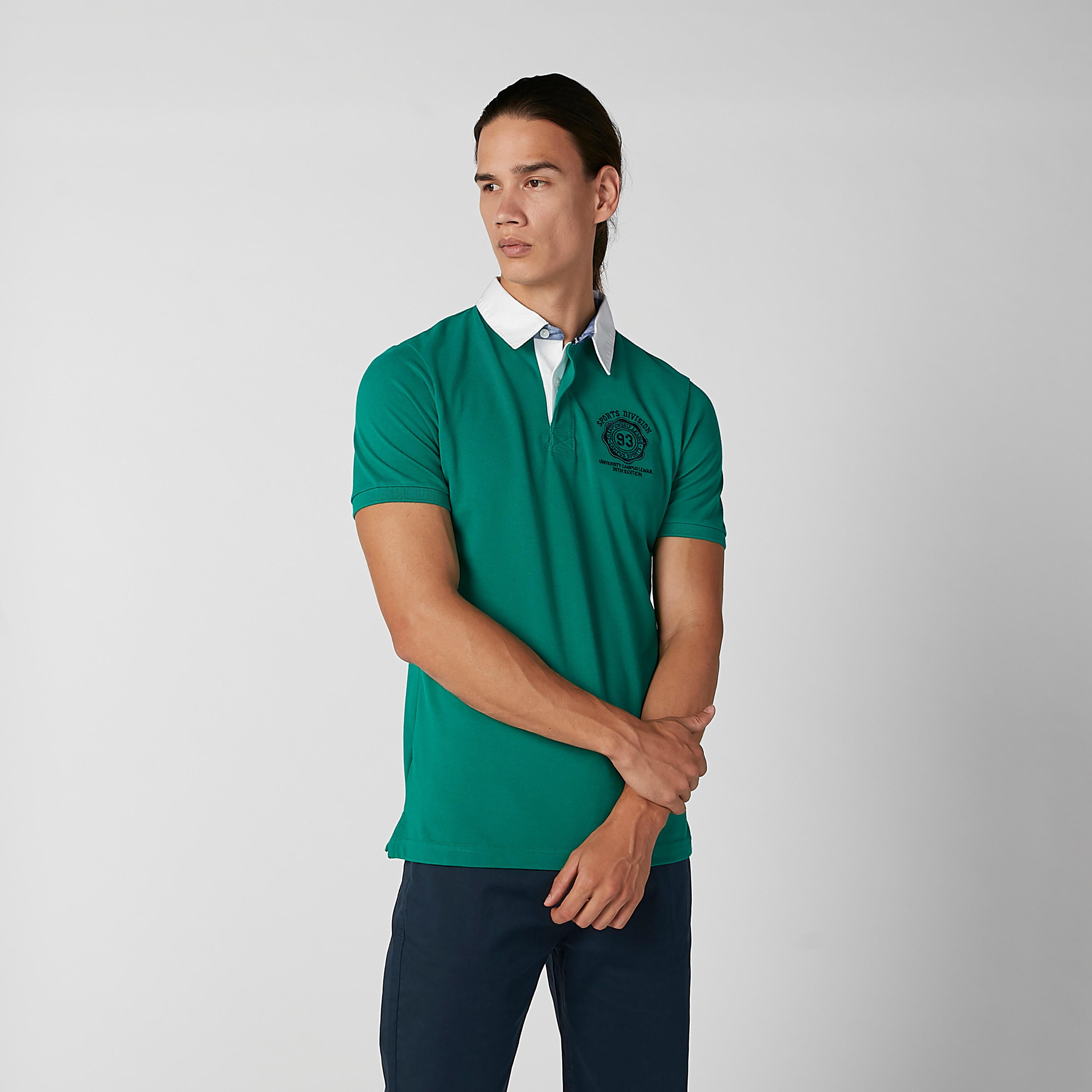 تيشيرت مستدام بولو سليم بأكمام قصيرة -men-clothing-tshirtsandpolos-polos-image-1