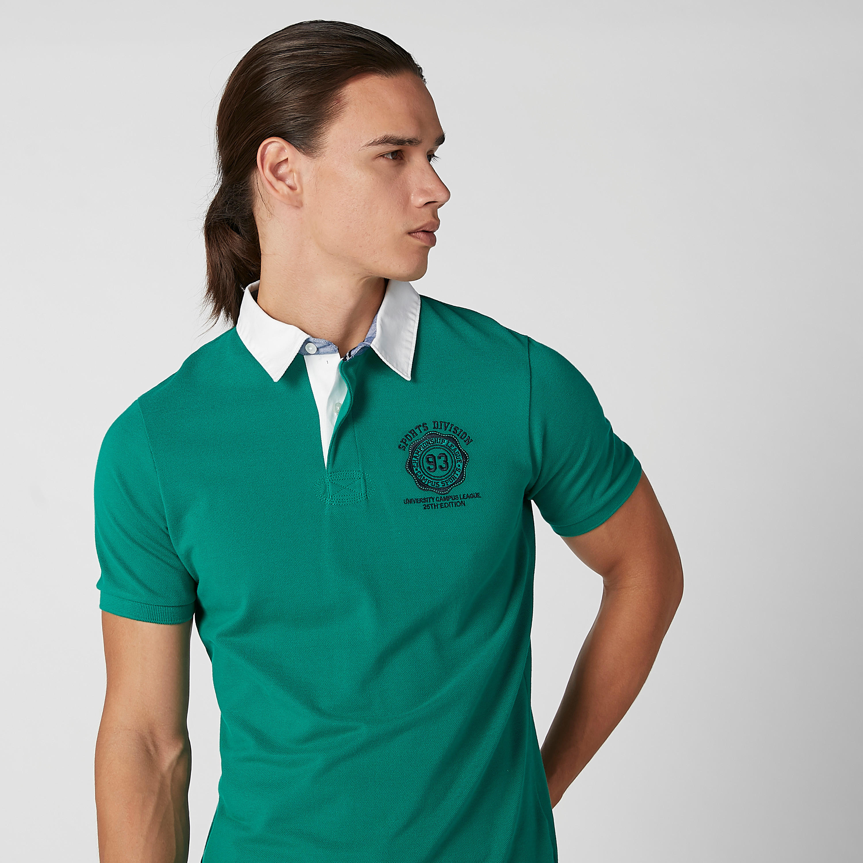 تيشيرت مستدام بولو سليم بأكمام قصيرة -men-clothing-tshirtsandpolos-polos-image-2