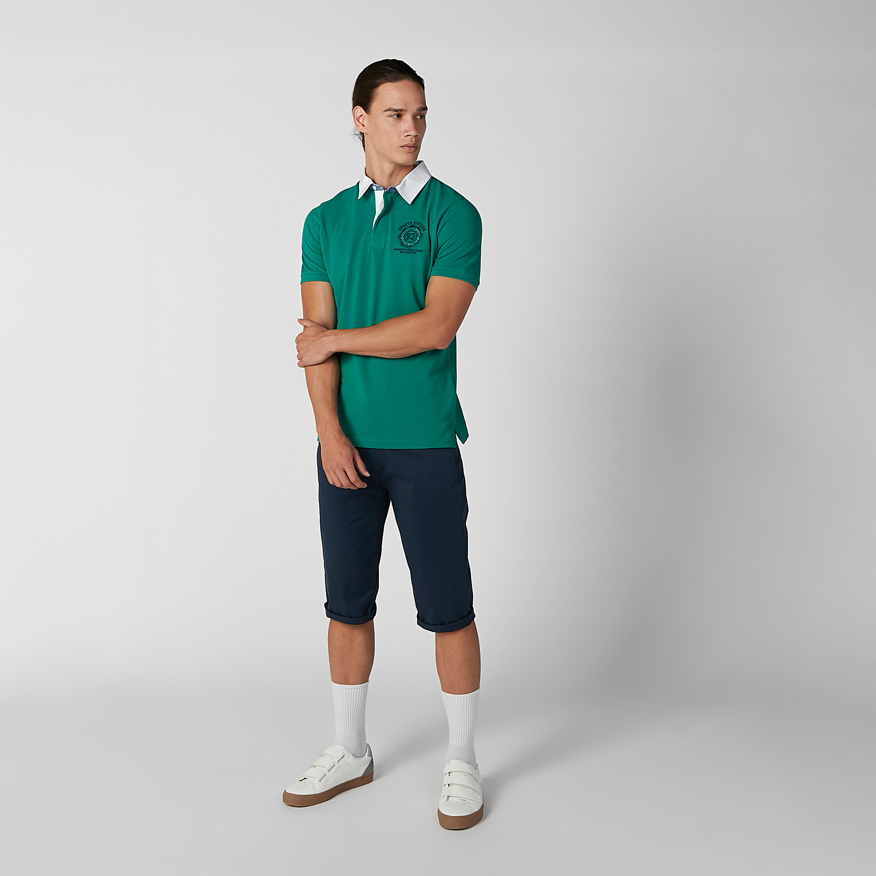 تيشيرت مستدام بولو سليم بأكمام قصيرة -men-clothing-tshirtsandpolos-polos-image-3