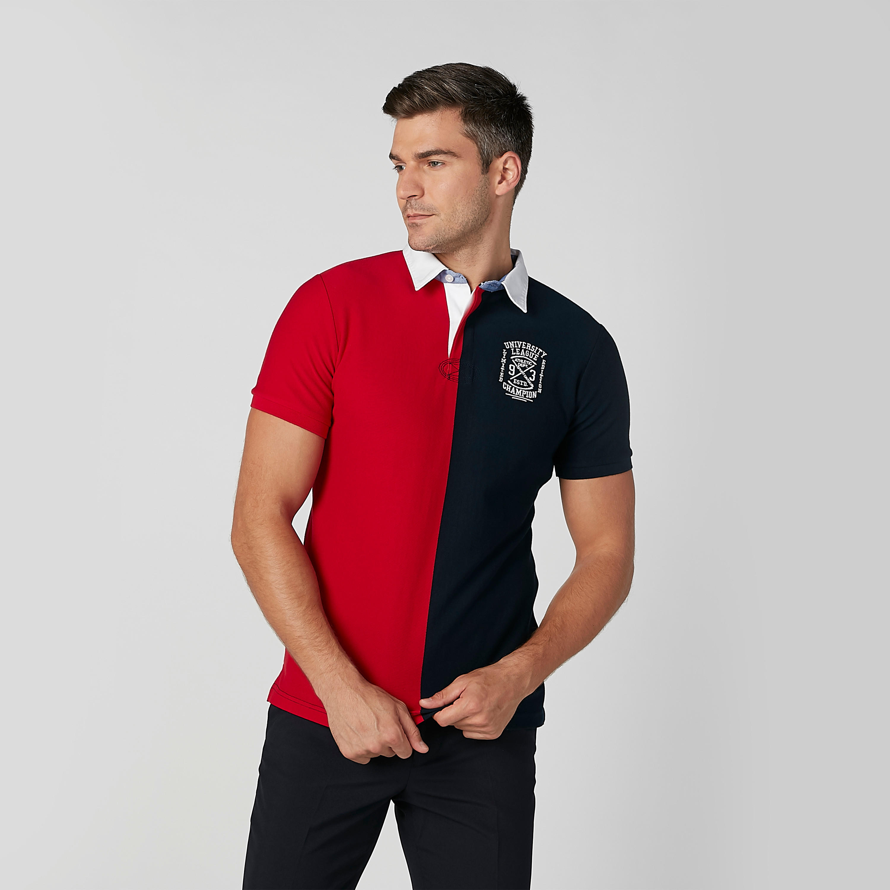 تيشيرت مستدام بولو مطرّز سليم فيت -men-clothing-tshirtsandpolos-polos-image-2