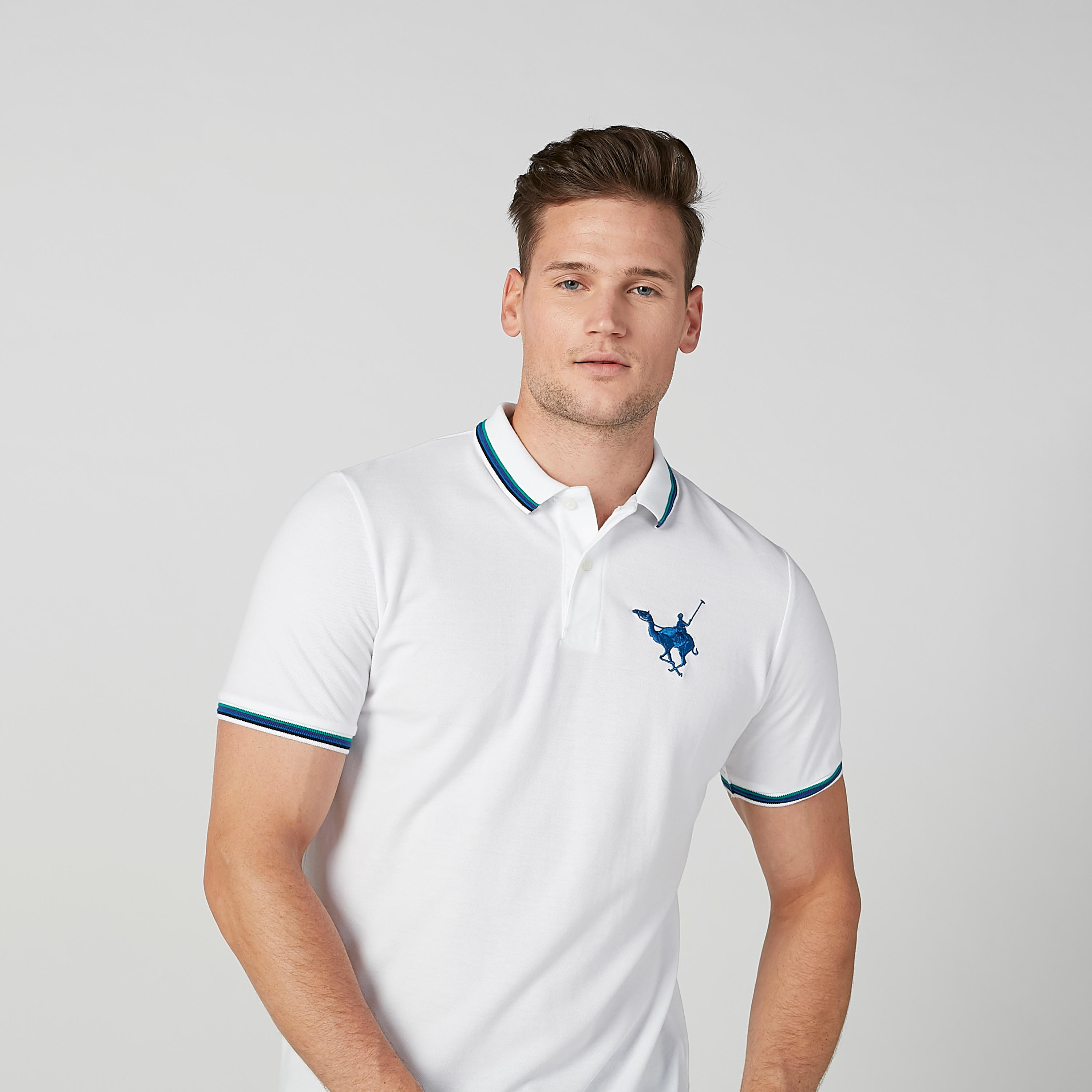 تيشيرت مستدام بولو سليم بأكمام قصيرة -men-clothing-tshirtsandpolos-polos-image-2