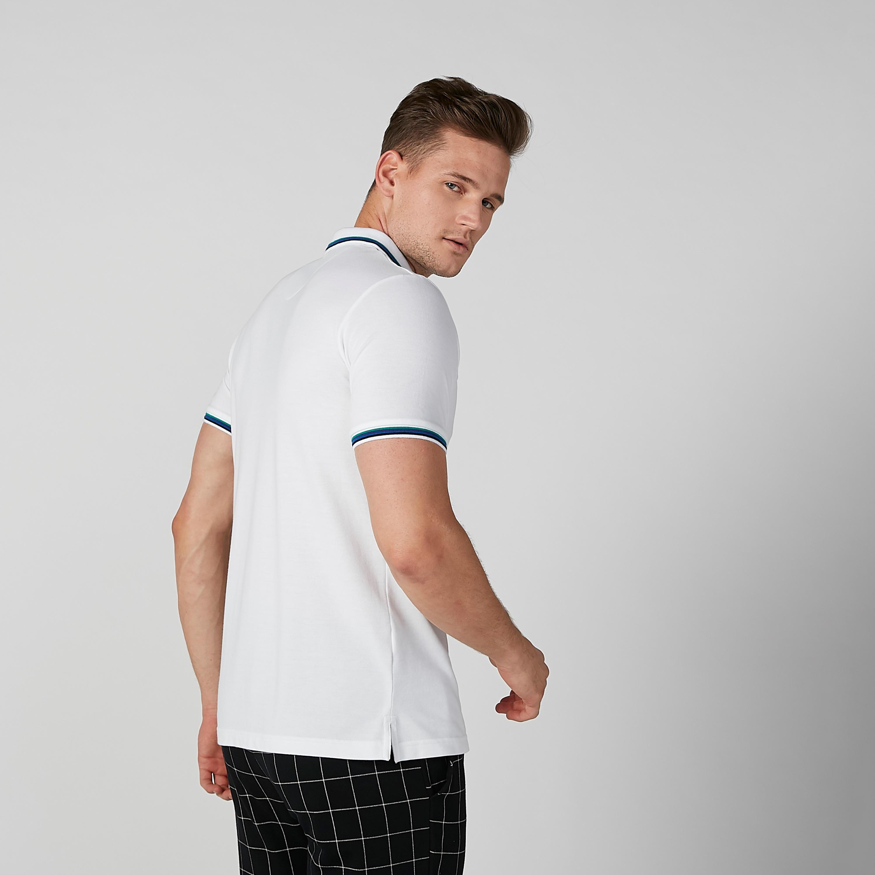 تيشيرت مستدام بولو سليم بأكمام قصيرة -men-clothing-tshirtsandpolos-polos-image-4