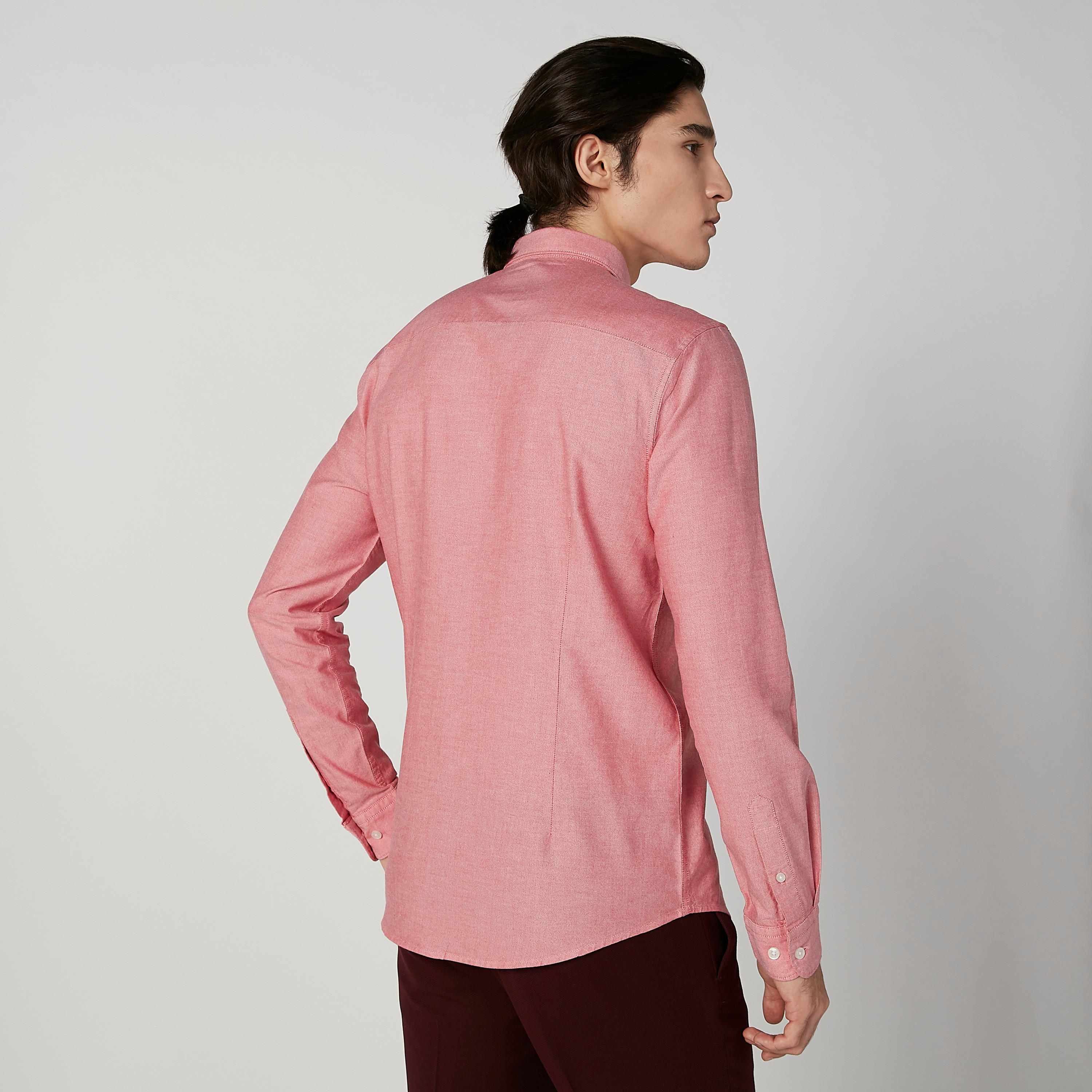 قميص مستدام سليم سادة بأكمام طويلة -men-clothing-shirts-image-2