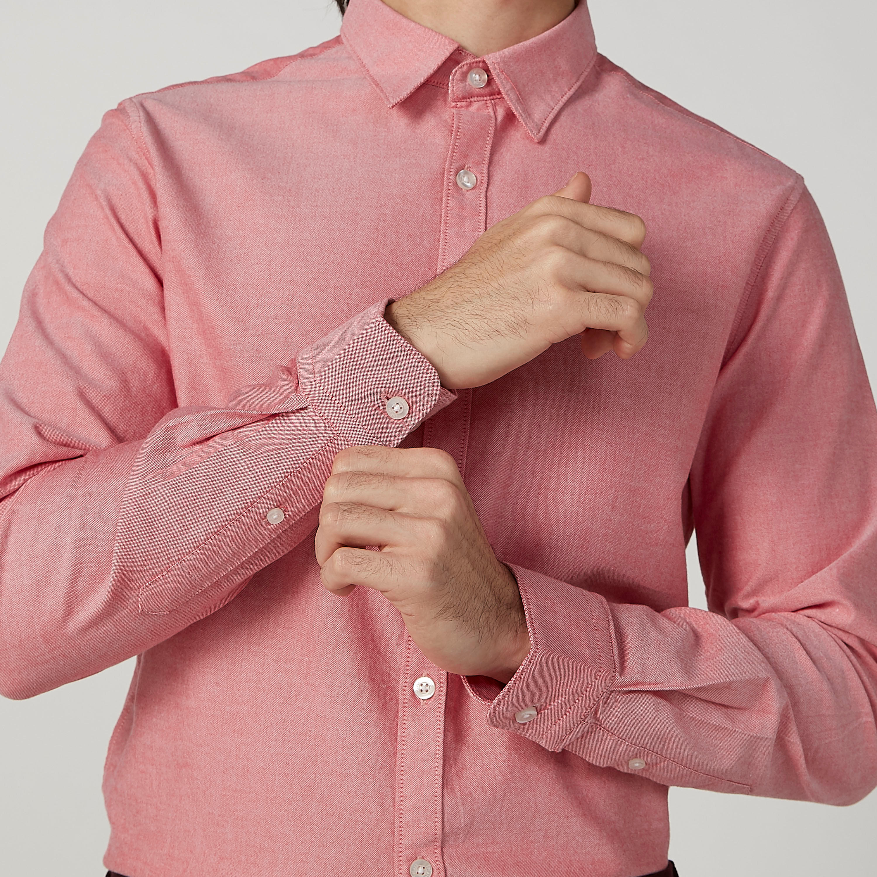 قميص مستدام سليم سادة بأكمام طويلة -men-clothing-shirts-image-4