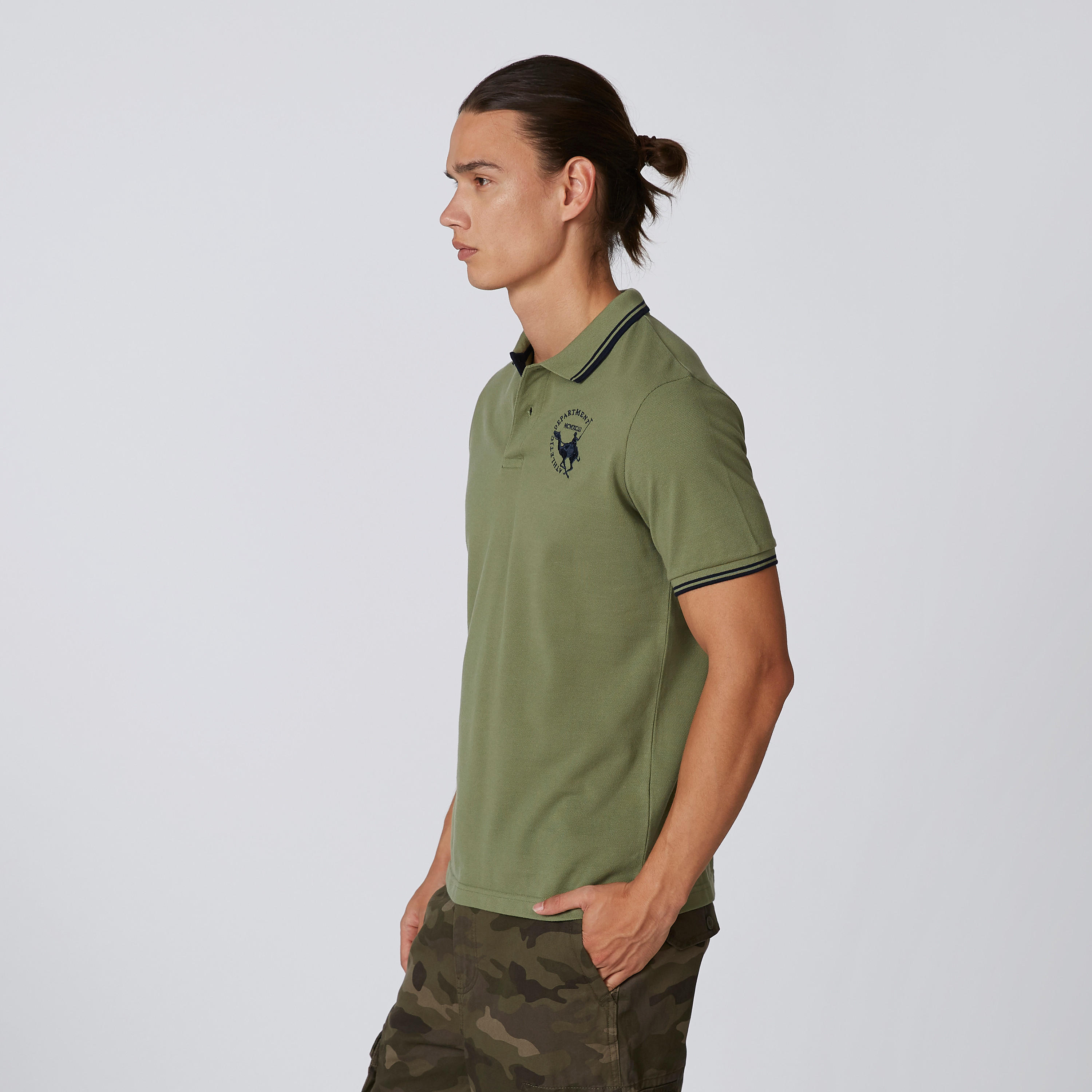 تيشيرت بارز الملمس بياقة بولو وأكمام قصيرة-men-clothing-tshirtsandpolos-polos-image-4