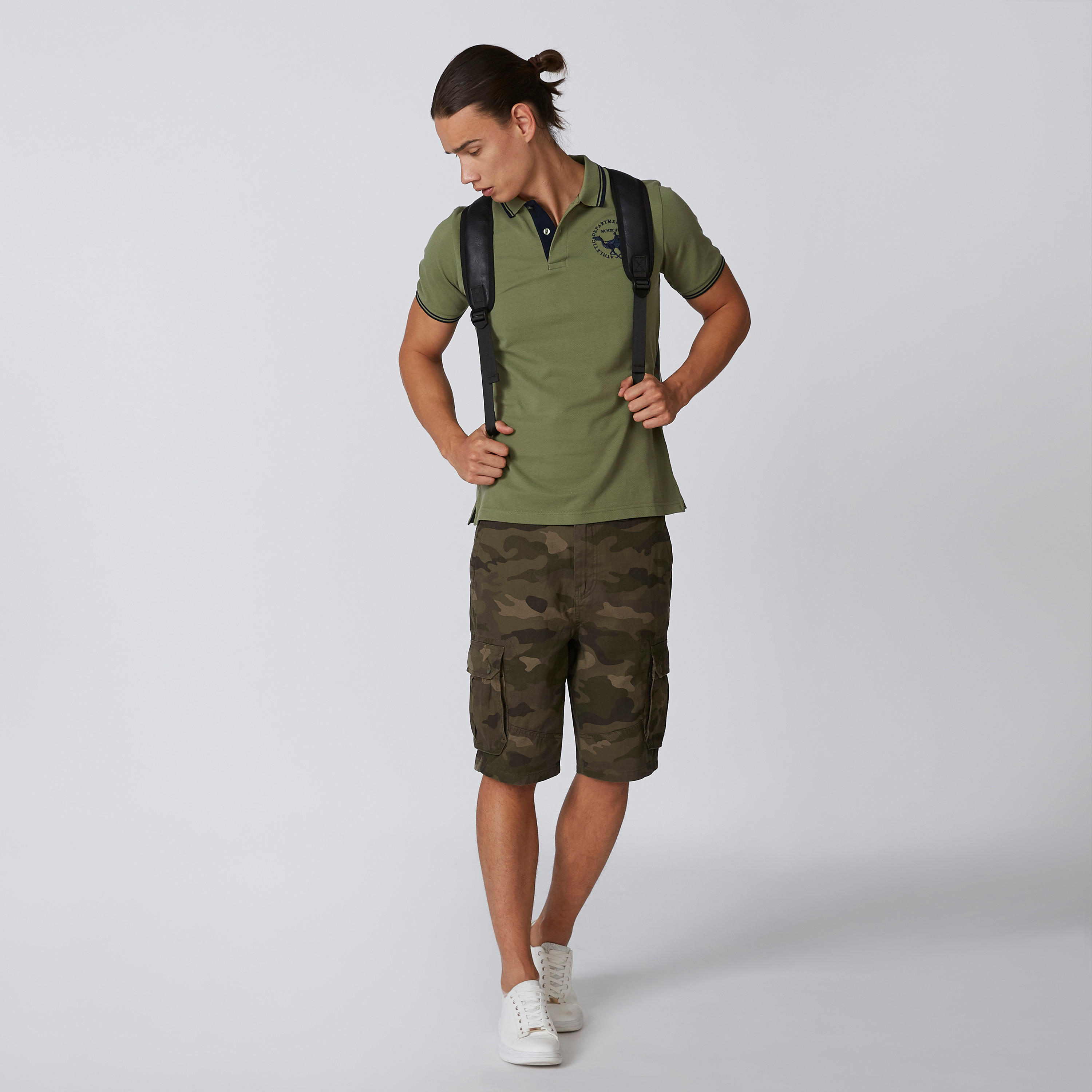 تيشيرت بارز الملمس بياقة بولو وأكمام قصيرة-men-clothing-tshirtsandpolos-polos-image-5
