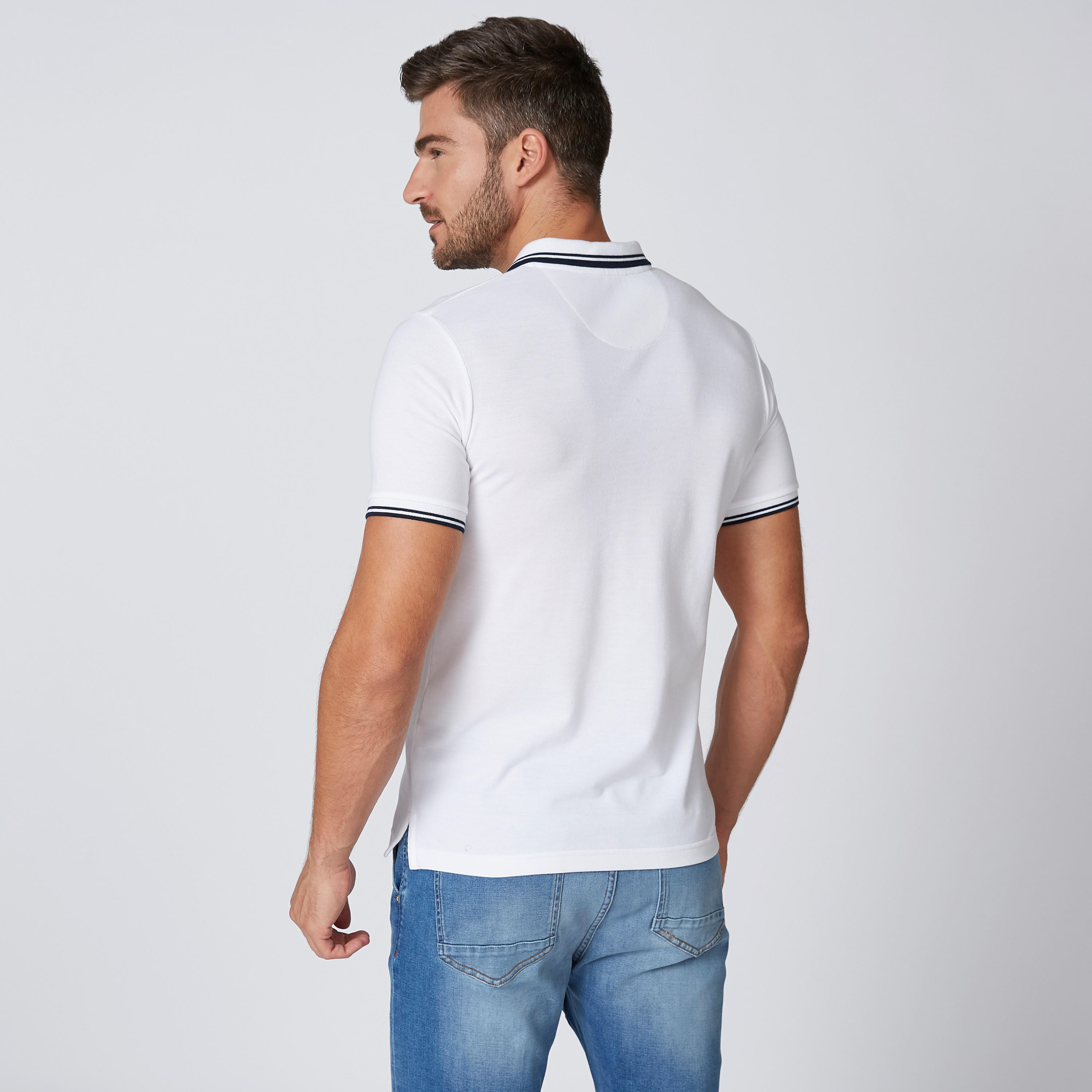 تيشيرت بارز الملمس بياقة بولو وأكمام قصيرة-men-clothing-tshirtsandpolos-tshirts-image-2