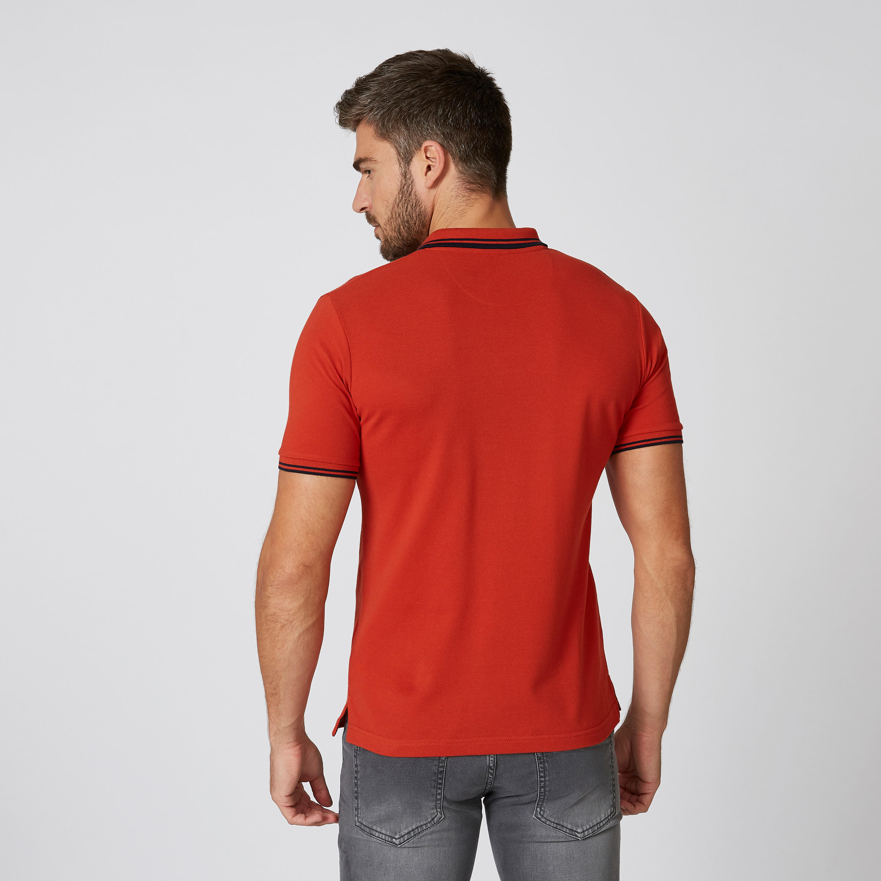 تيشيرت بارز الملمس بياقة بولو وأكمام قصيرة-men-clothing-tshirtsandpolos-polos-image-3