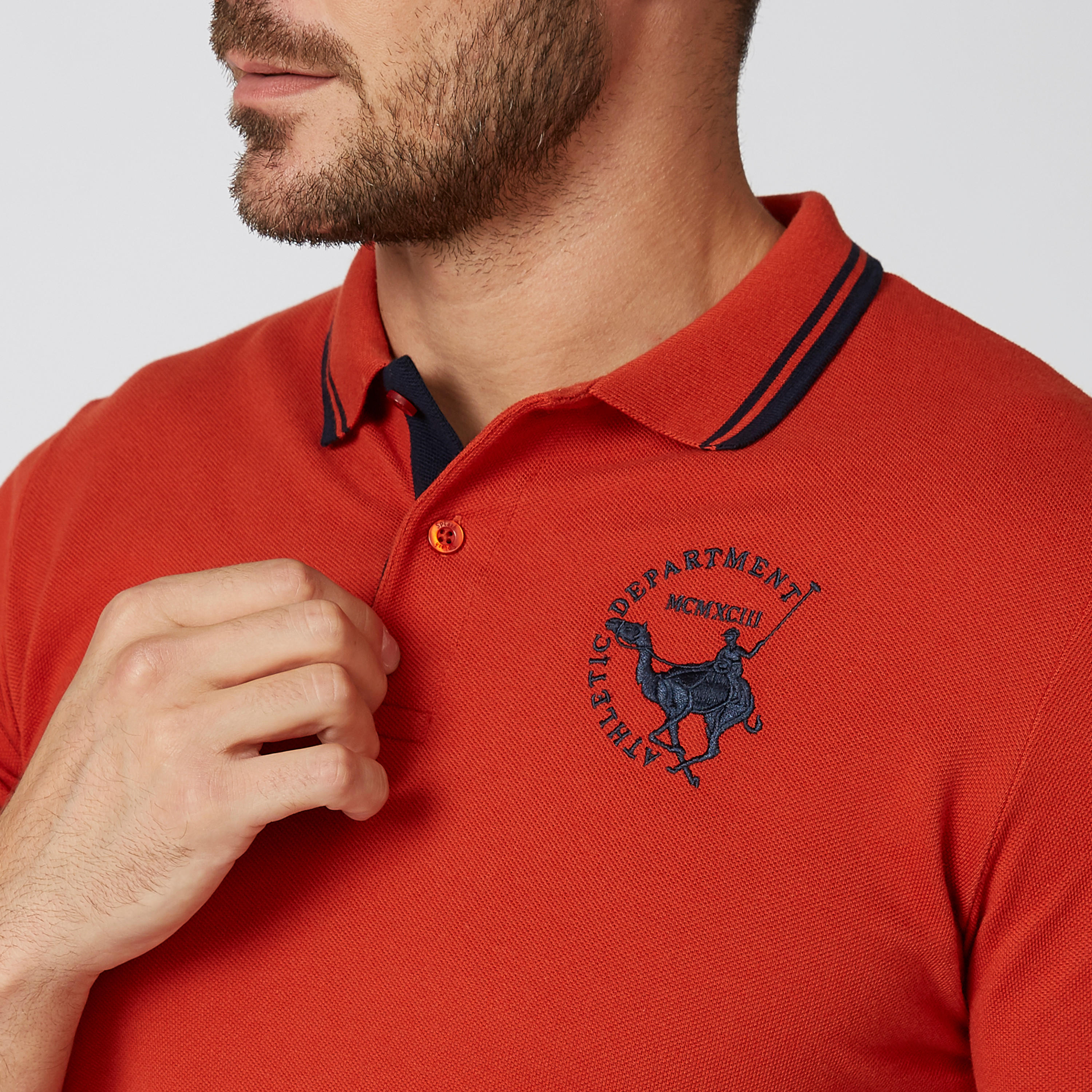 تيشيرت بارز الملمس بياقة بولو وأكمام قصيرة-men-clothing-tshirtsandpolos-polos-image-5