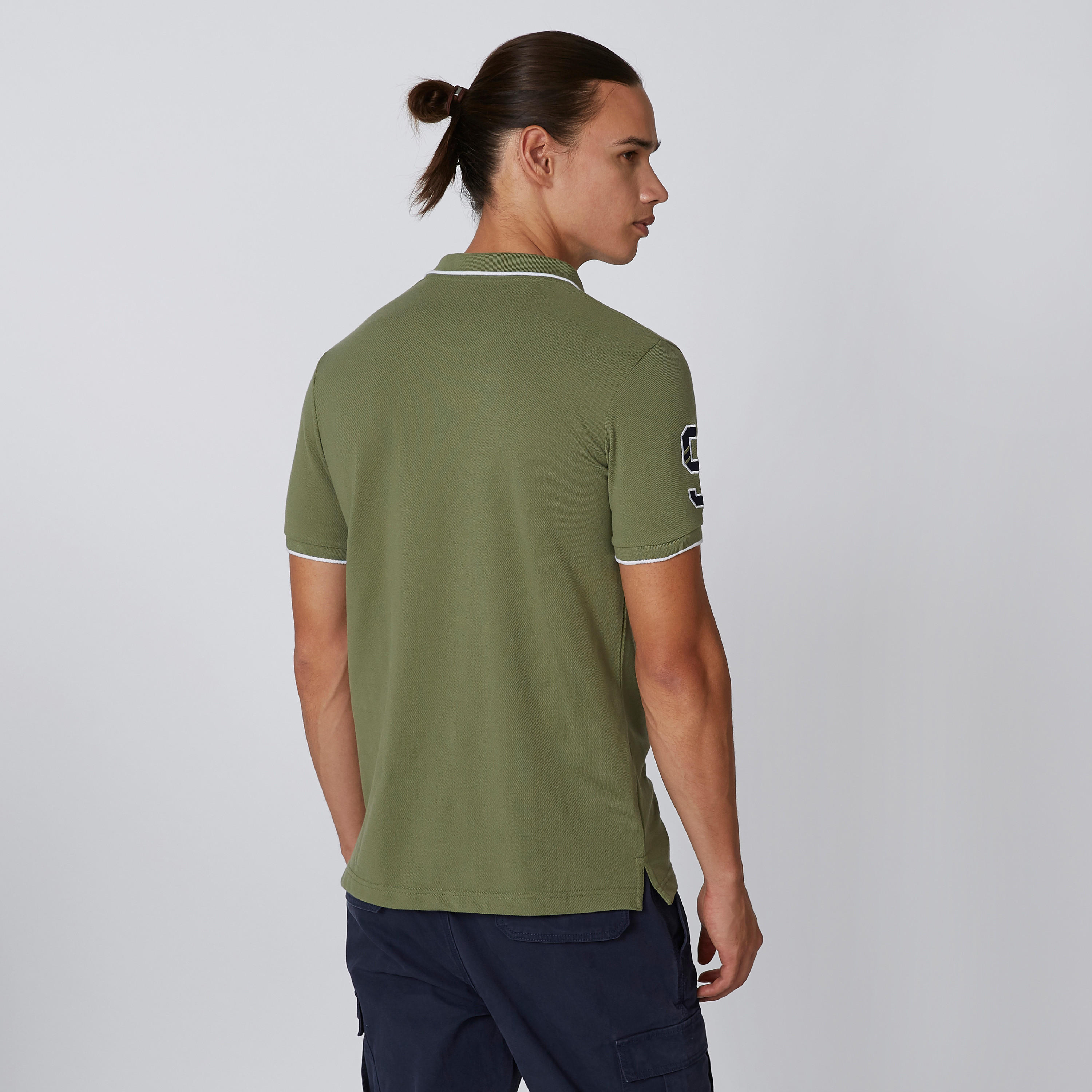 تيشيرت مستدام بارز الملمس بولو سليم فيت بأكمام قصيرة -men-clothing-tshirtsandpolos-polos-image-2