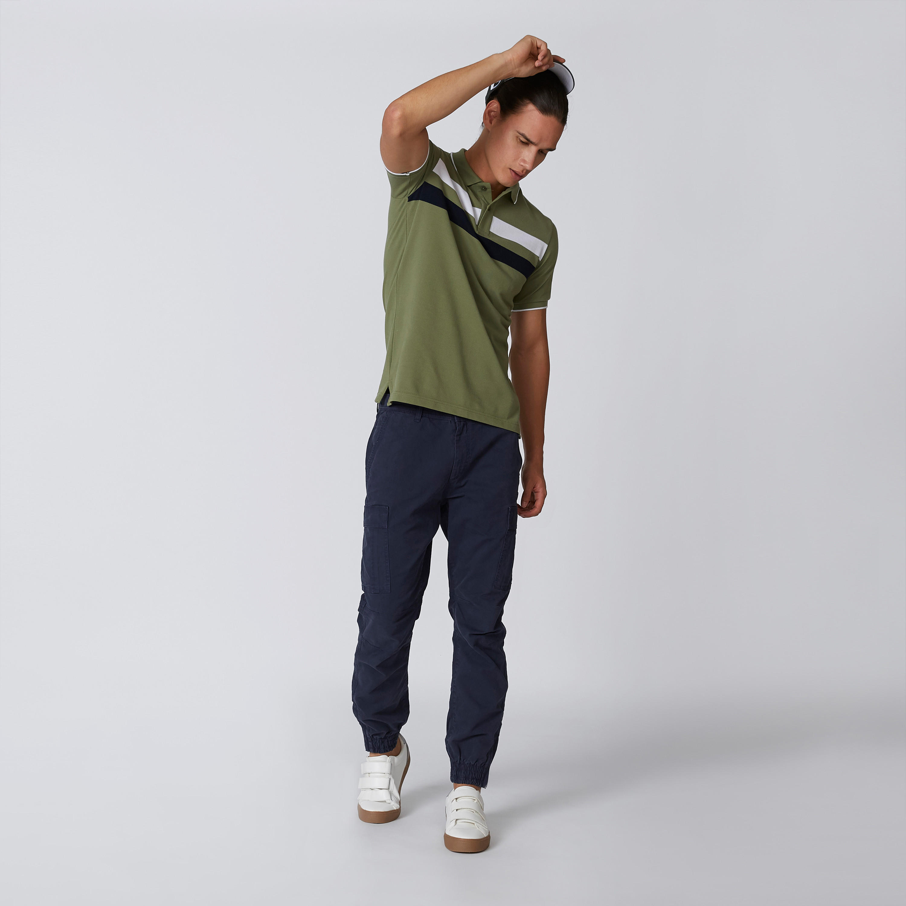 تيشيرت مستدام بارز الملمس بولو سليم فيت بأكمام قصيرة -men-clothing-tshirtsandpolos-polos-image-3