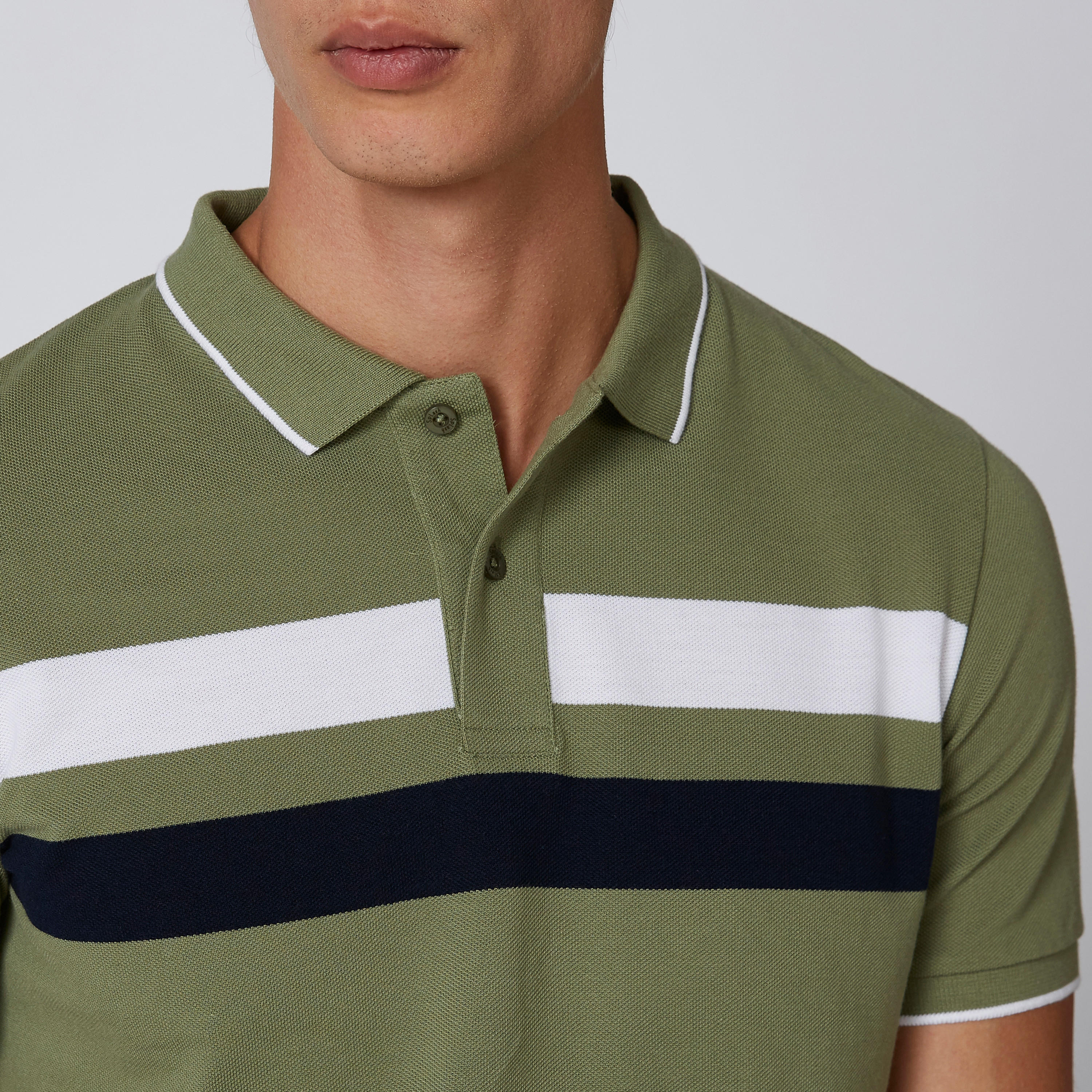 تيشيرت مستدام بارز الملمس بولو سليم فيت بأكمام قصيرة -men-clothing-tshirtsandpolos-polos-image-5