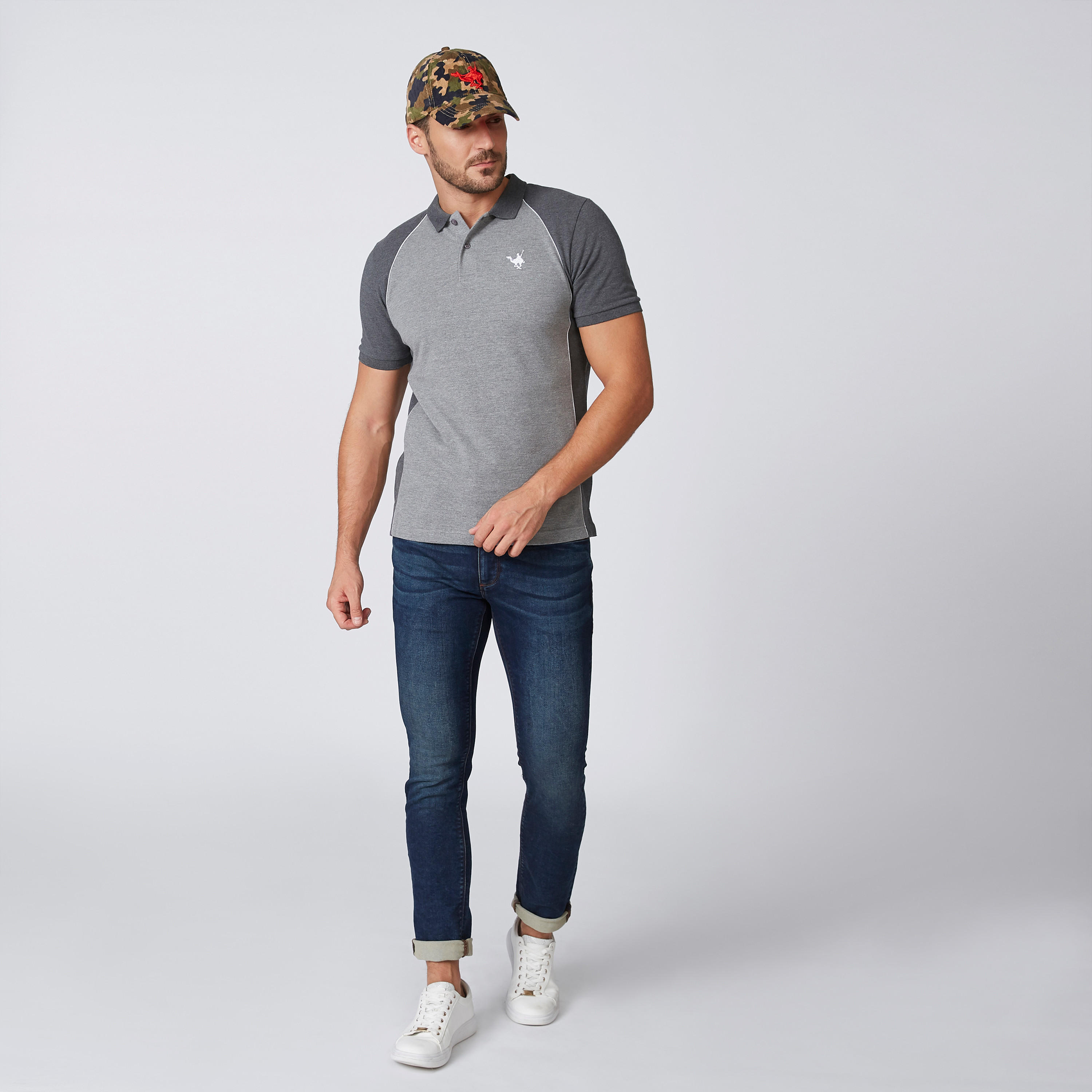 تيشيرت مستدام بولو سليم بأكمام مغايرة-men-clothing-tshirtsandpolos-polos-image-1