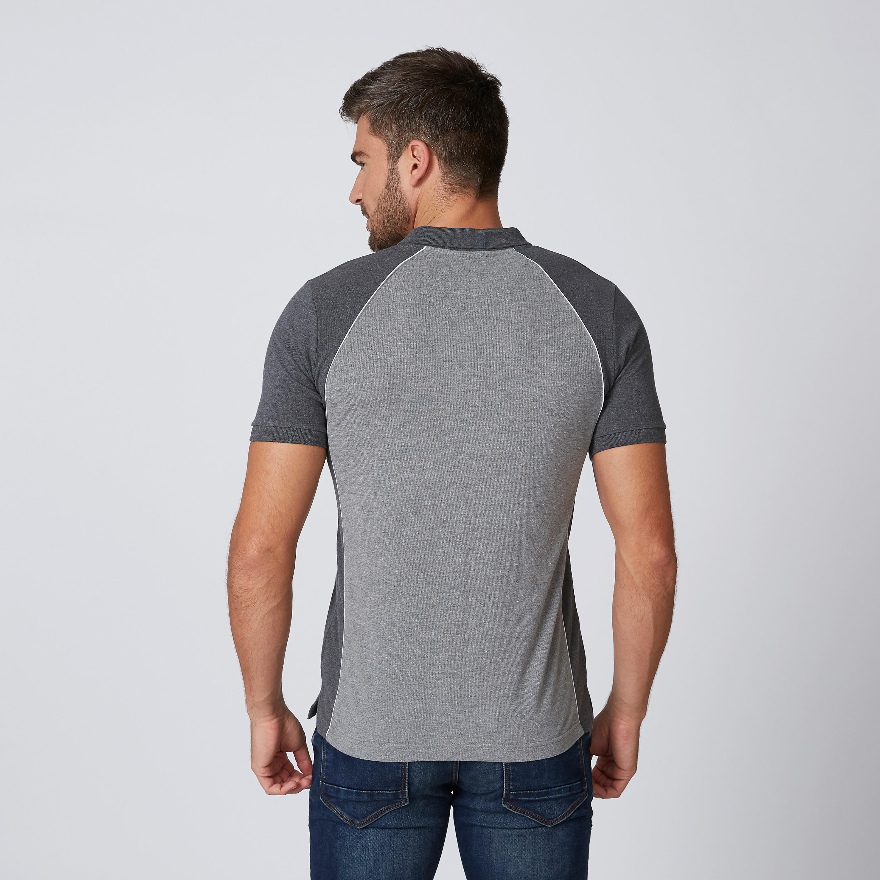تيشيرت مستدام بولو سليم بأكمام مغايرة-men-clothing-tshirtsandpolos-polos-image-2