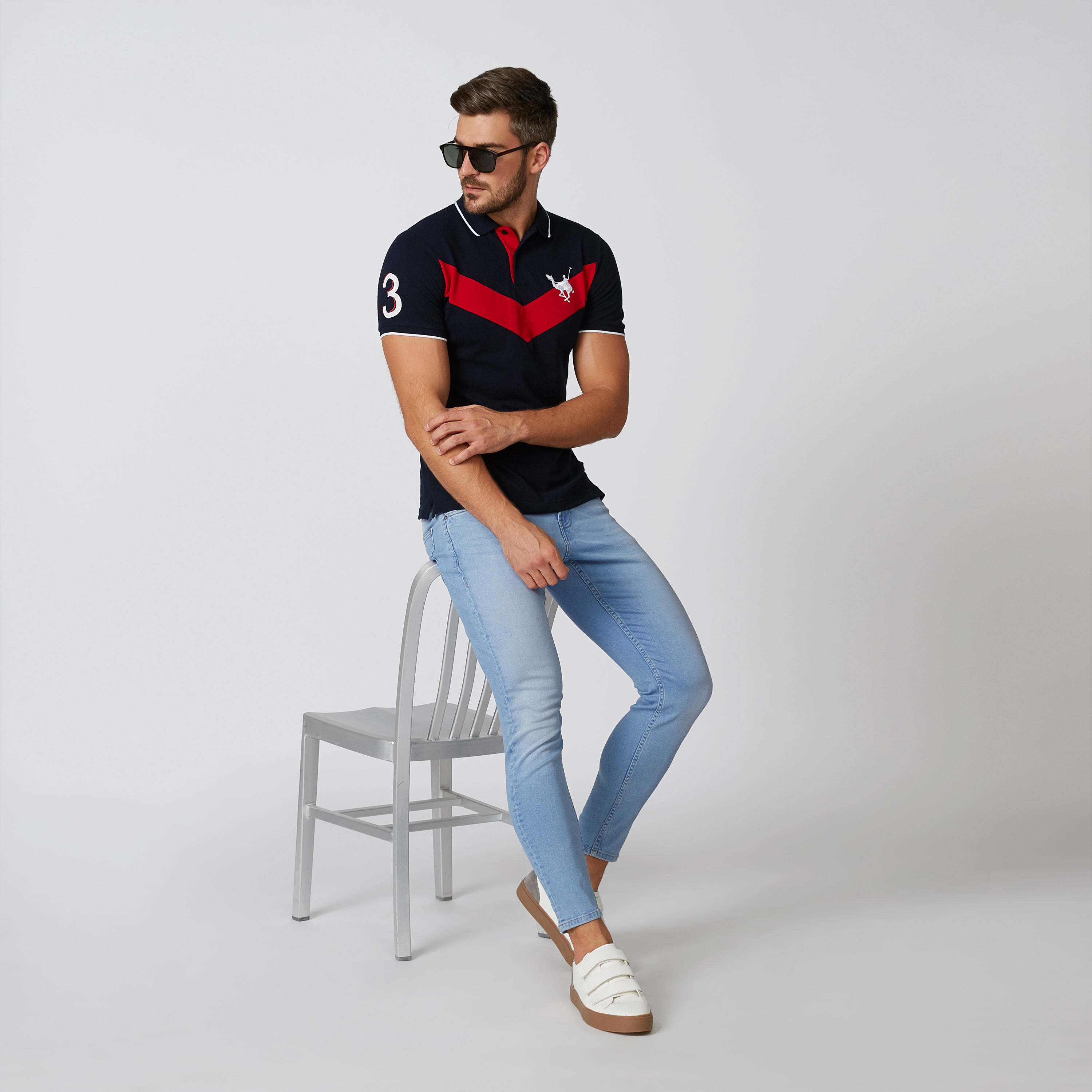 تيشيرت بارز الملمس بياقة بولو وأكمام قصيرة-men-clothing-tshirtsandpolos-tshirts-image-2