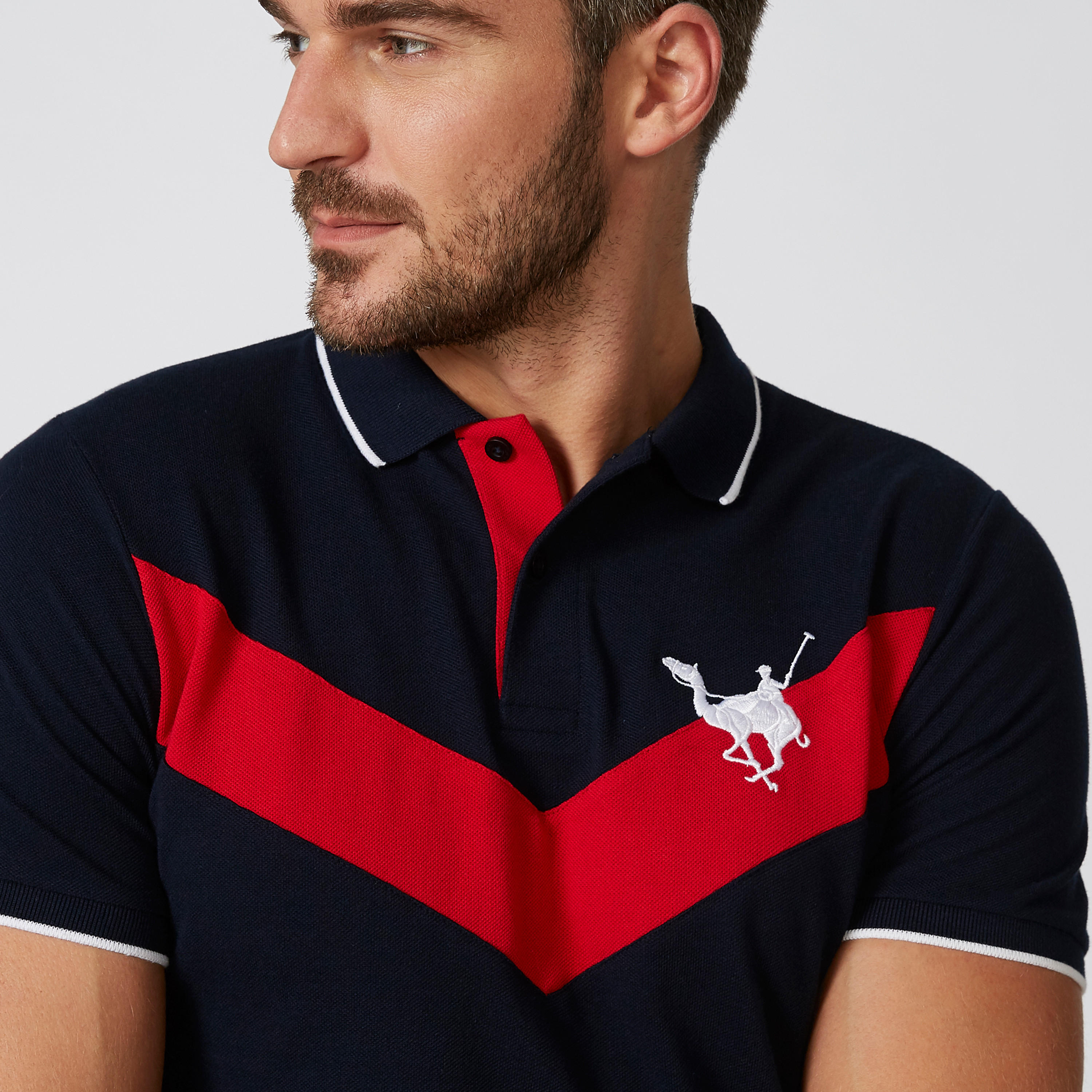 تيشيرت بارز الملمس بياقة بولو وأكمام قصيرة-men-clothing-tshirtsandpolos-tshirts-image-5