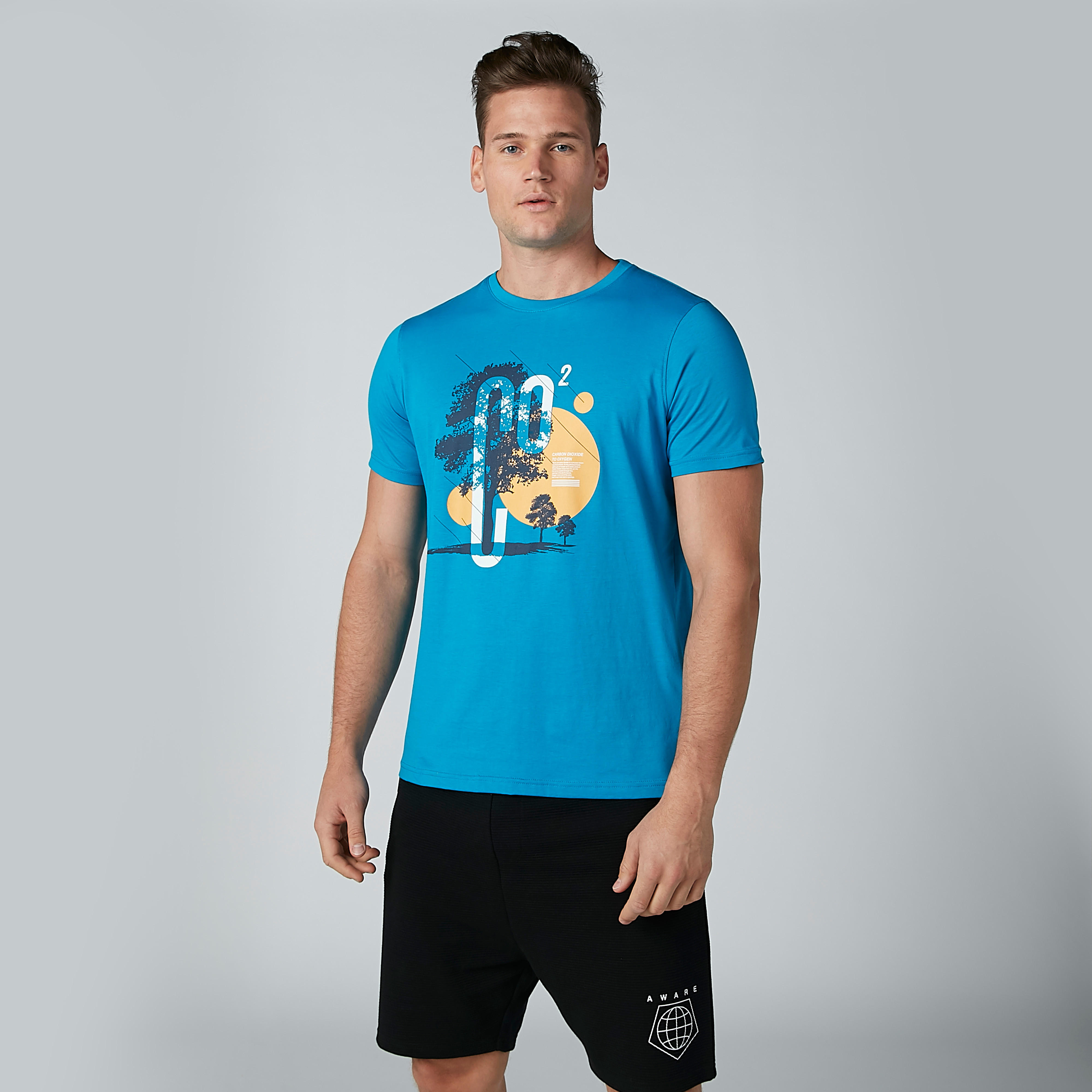 تيشيرت بطبعات وياقة مستديرة وأكمام قصيرة-men-clothing-tshirtsandpolos-tshirts-image-1