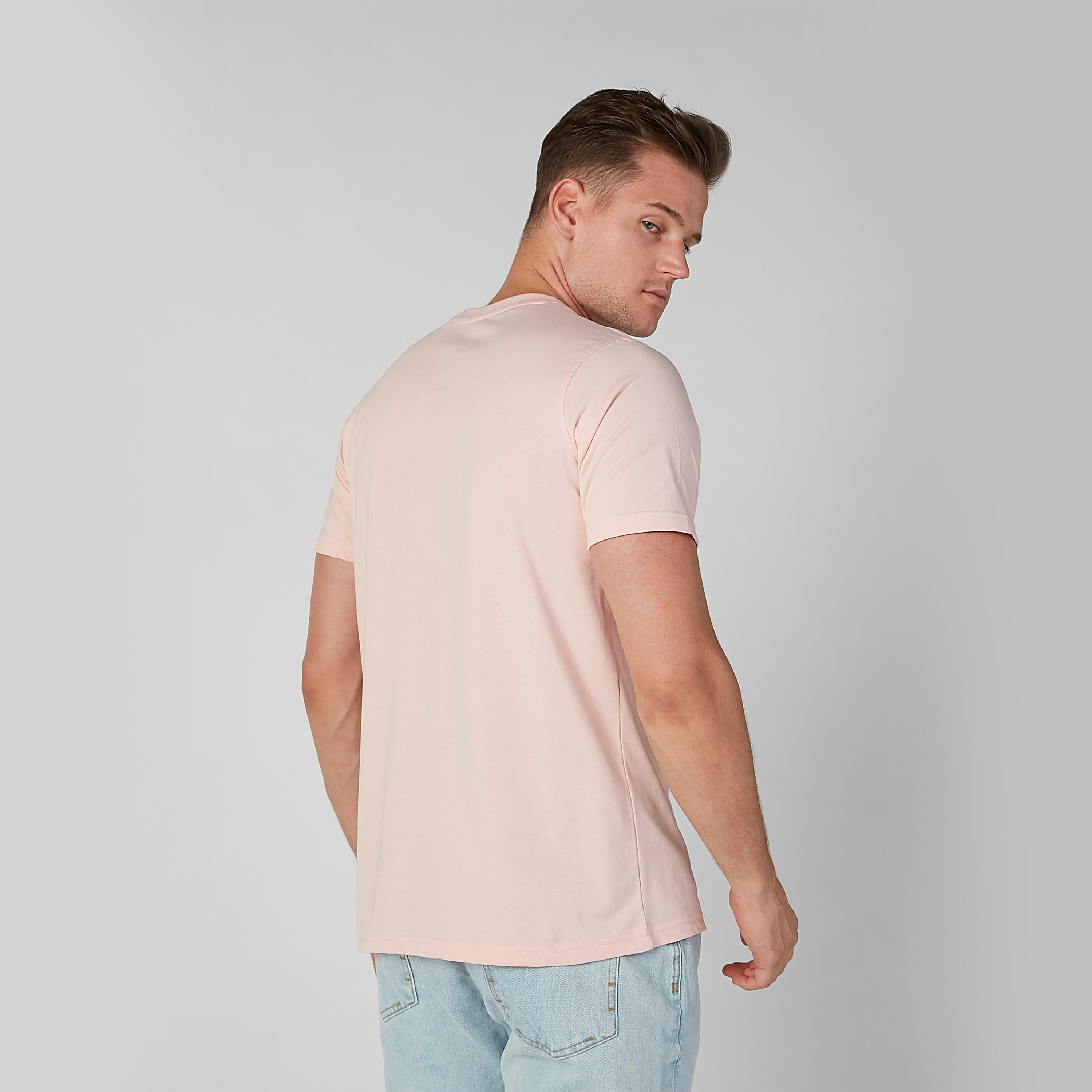 تيشيرت سادة بياقة مستديرة وأكمام قصيرة-men-clothing-tshirtsandpolos-tshirts-image-1