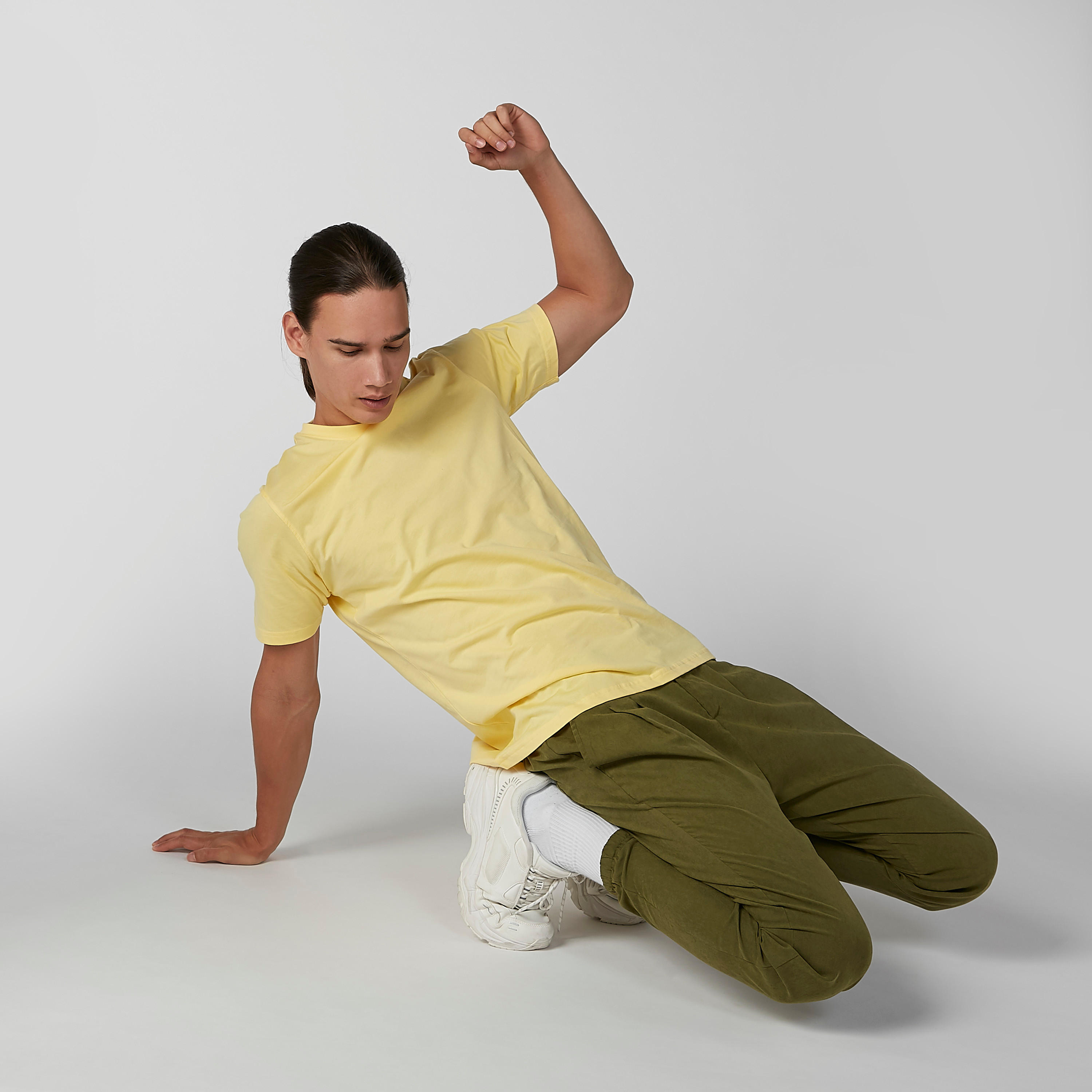 Plain T-shirt with Crew Neck and Short Sleeves-men-clothing-tshirtsandpolos-tshirts-image-1