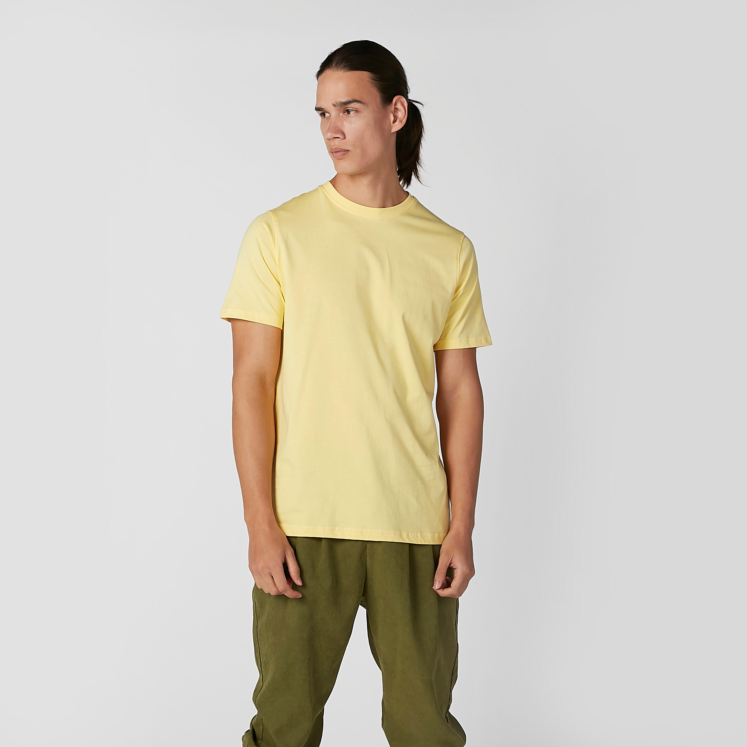 Plain T-shirt with Crew Neck and Short Sleeves-men-clothing-tshirtsandpolos-tshirts-image-2