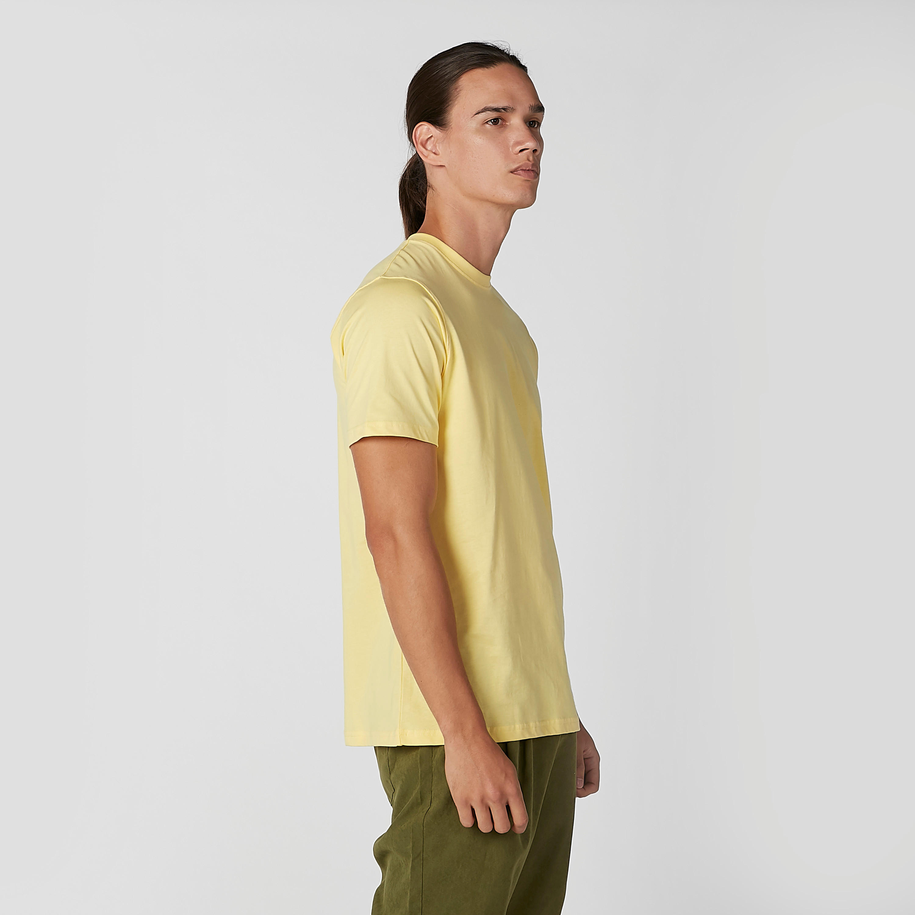 Plain T-shirt with Crew Neck and Short Sleeves-men-clothing-tshirtsandpolos-tshirts-image-4