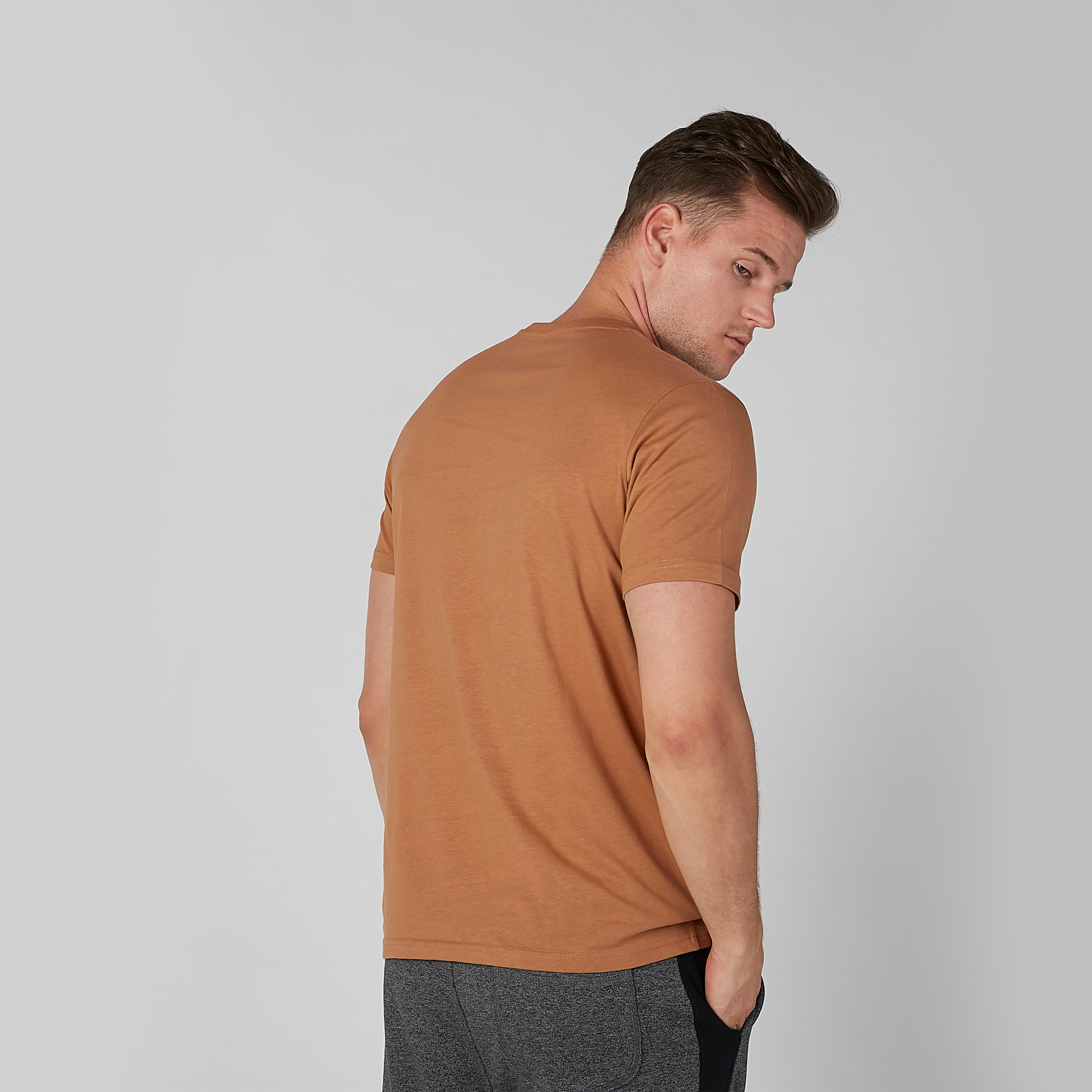 Solid Round Neck T-shirt with Short Sleeves-men-clothing-tshirtsandpolos-tshirts-image-3