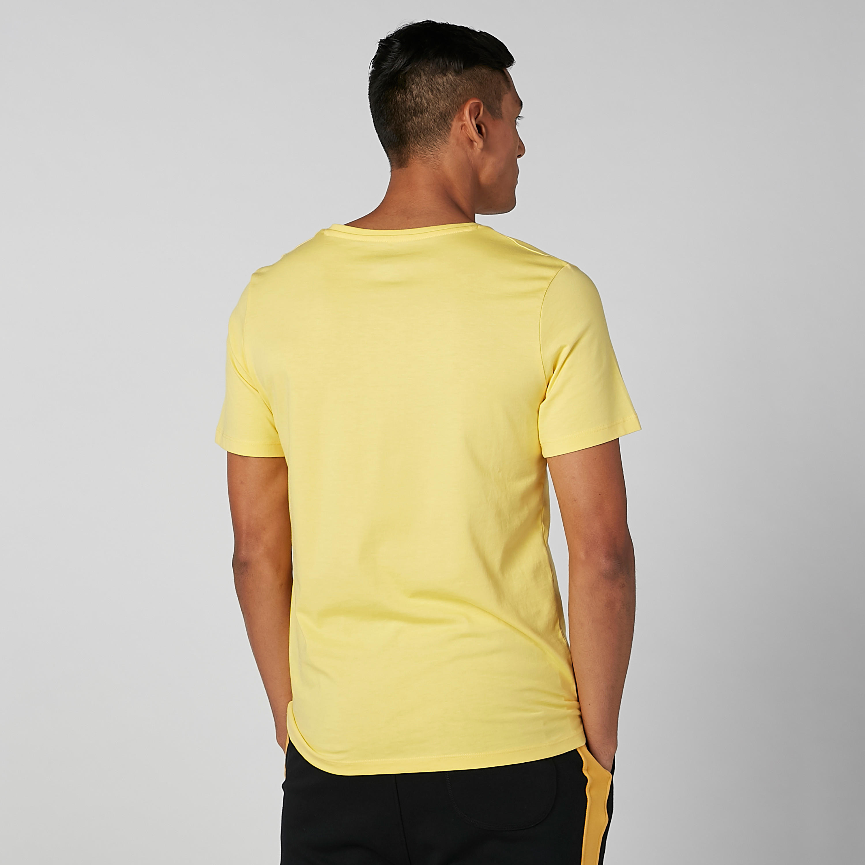 Solid V-neck T-shirt with Short Sleeves-men-clothing-tshirtsandpolos-tshirts-image-4