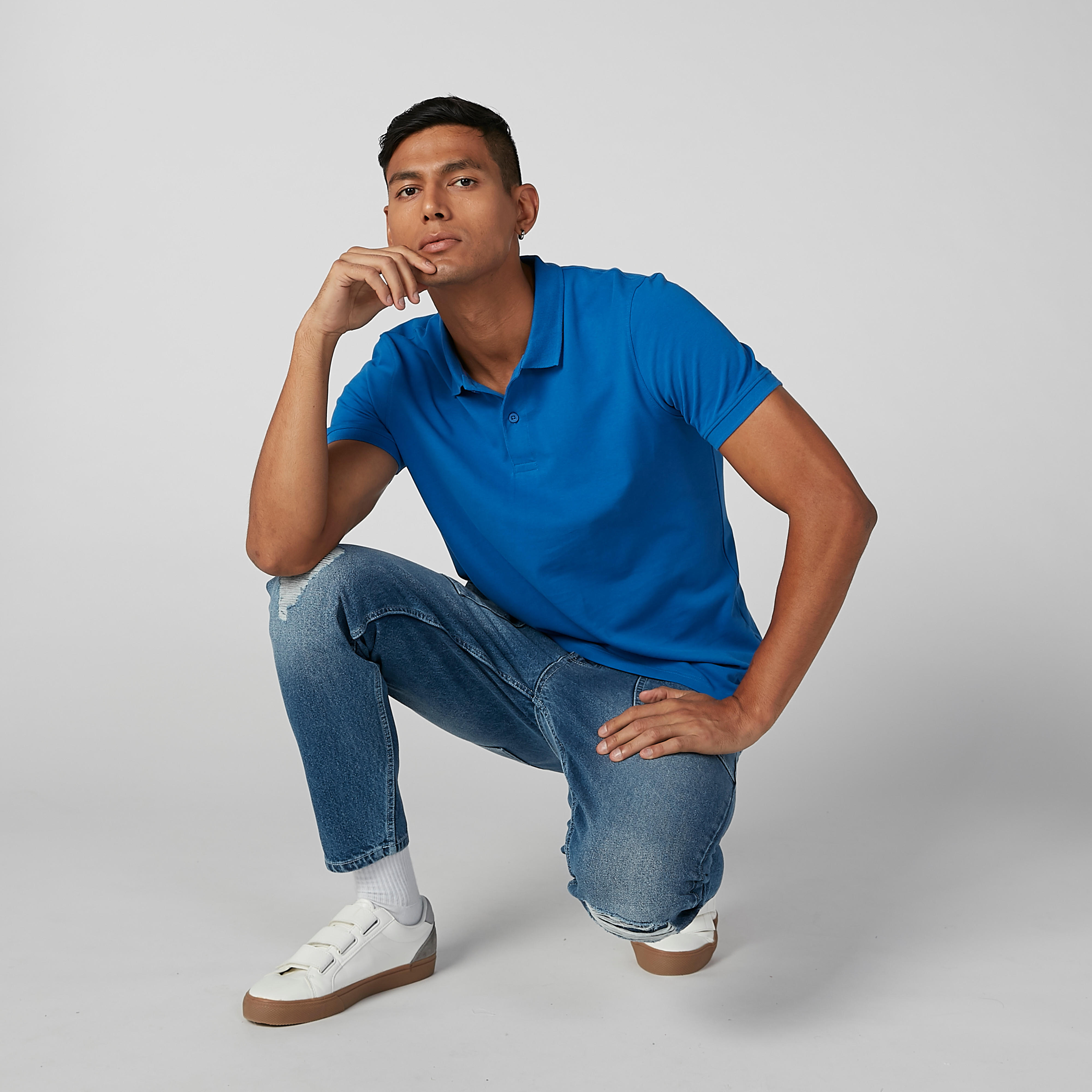 تيشيرت سادة بياقة بولو وأكمام قصيرة-men-clothing-tshirtsandpolos-polos-image-2
