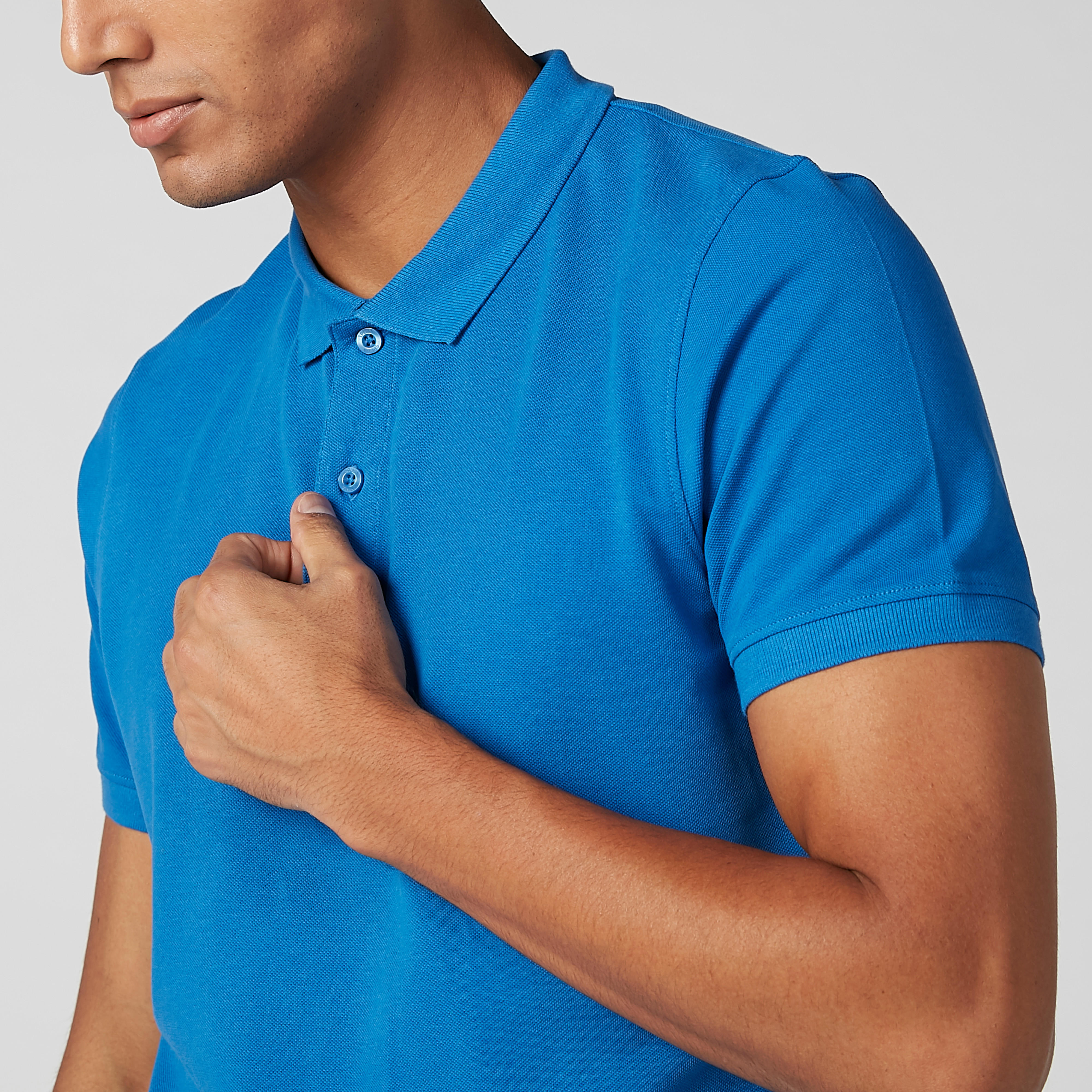 تيشيرت سادة بياقة بولو وأكمام قصيرة-men-clothing-tshirtsandpolos-polos-image-3