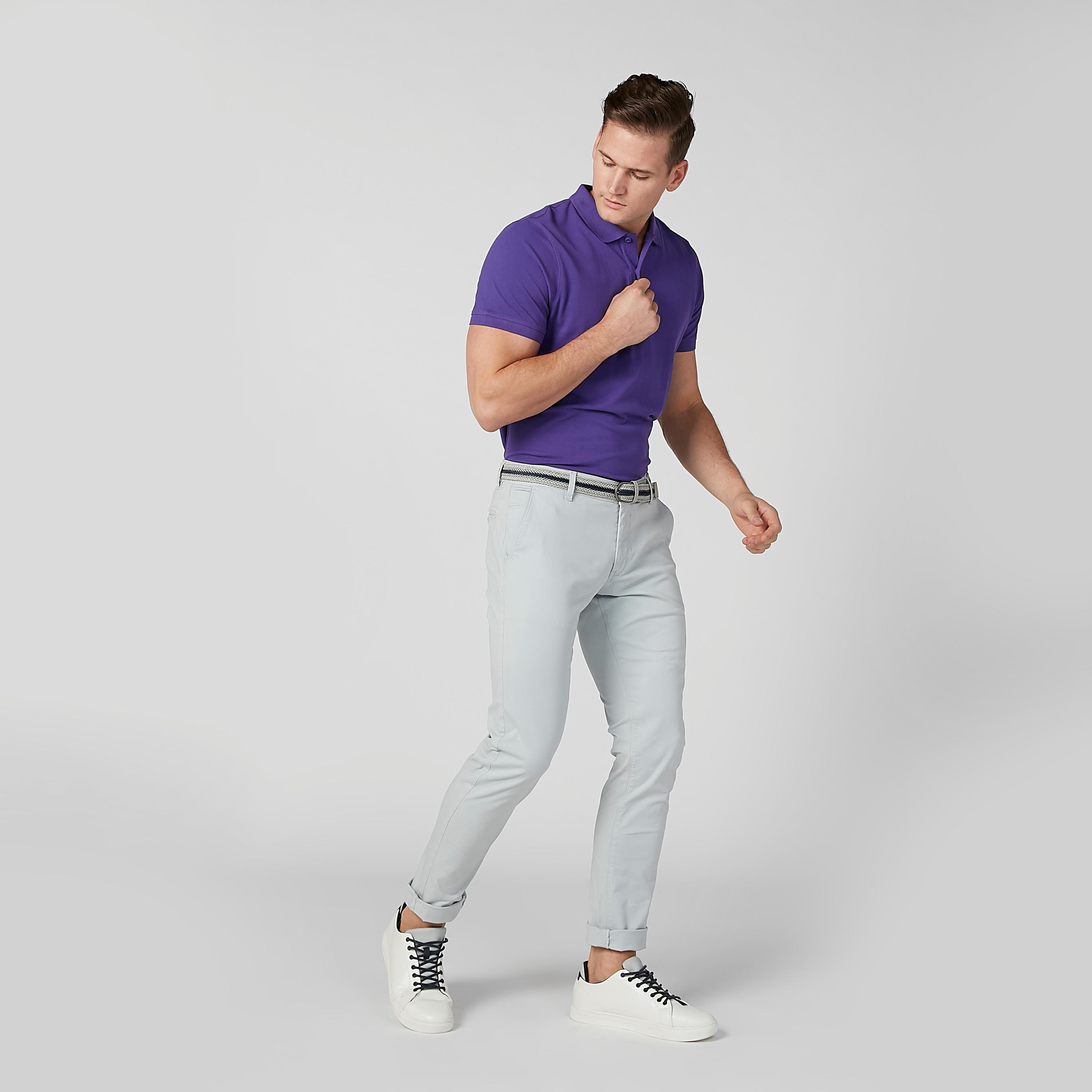 تيشيرت سادة بياقة بولو وأكمام قصيرة-men-clothing-tshirtsandpolos-polos-image-3