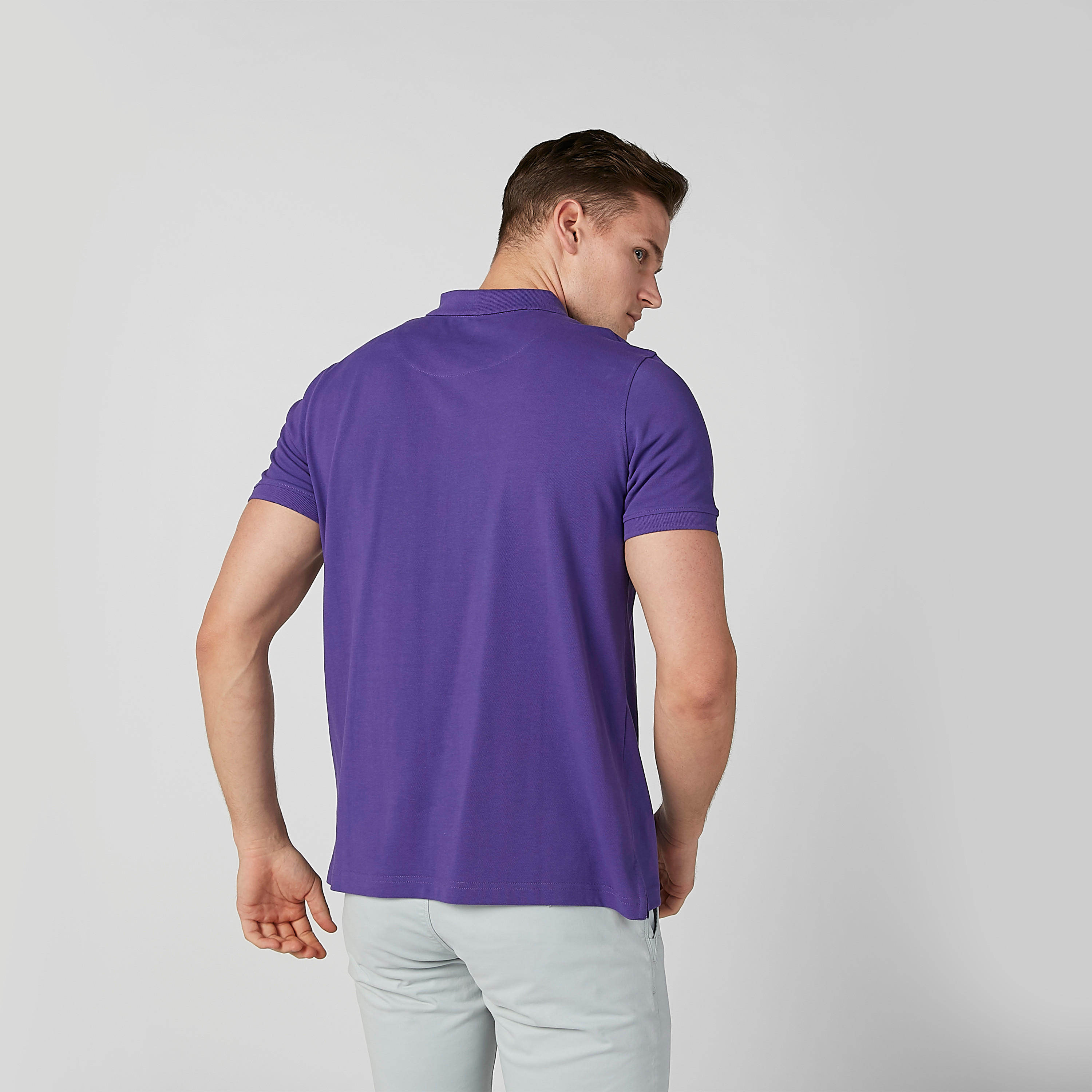 تيشيرت سادة بياقة بولو وأكمام قصيرة-men-clothing-tshirtsandpolos-polos-image-2