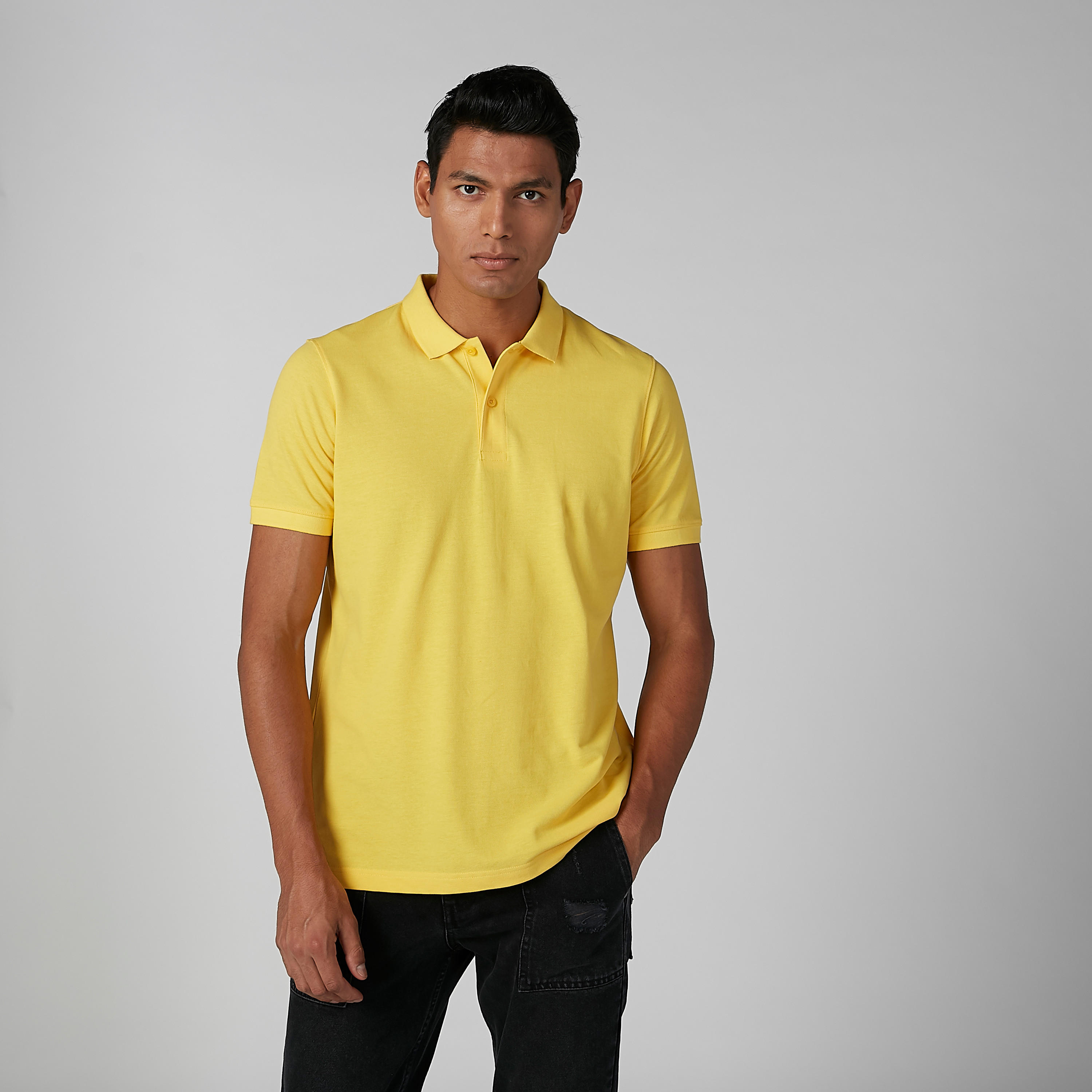 تيشيرت سادة بياقة بولو وأكمام قصيرة-men-clothing-tshirtsandpolos-polos-image-3