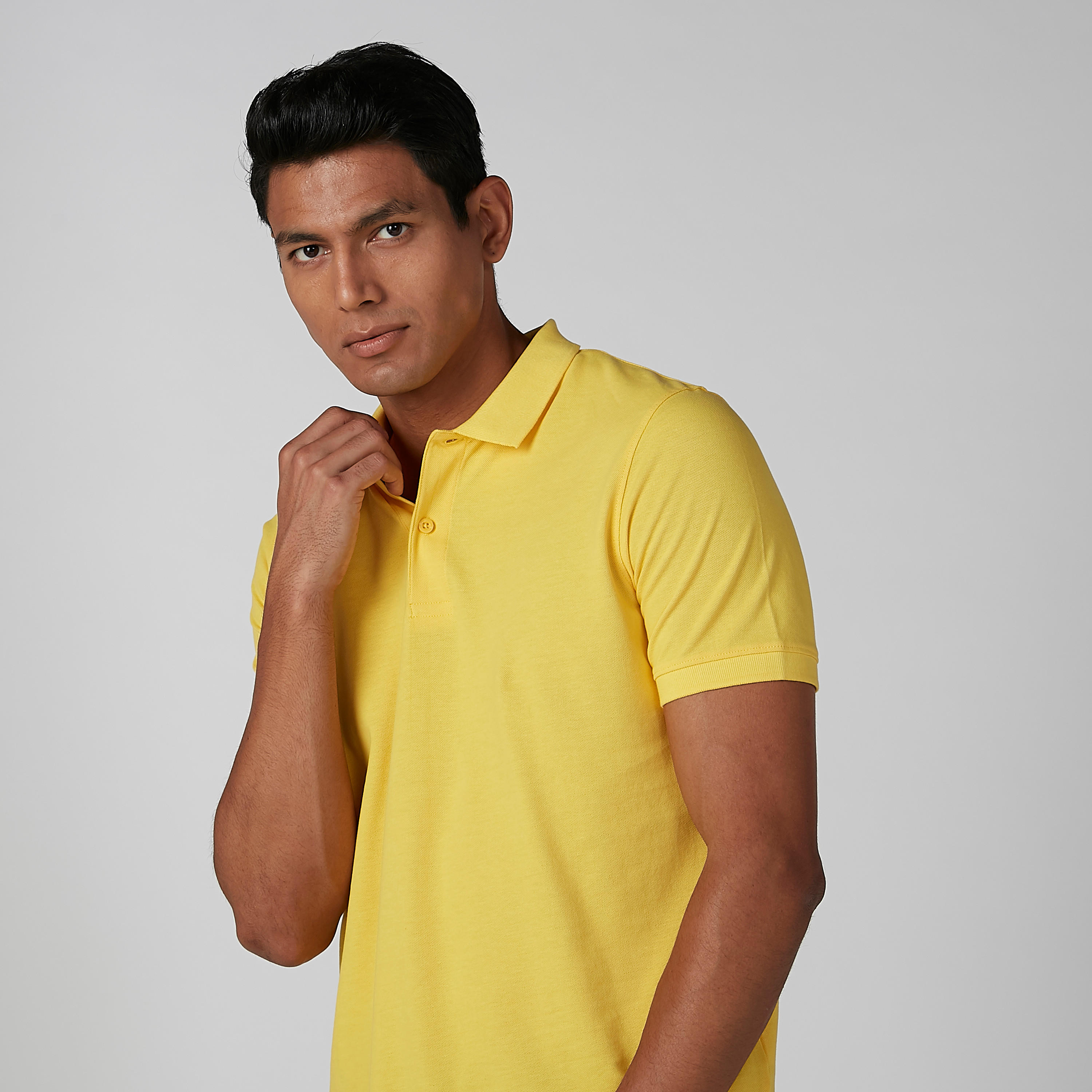 تيشيرت سادة بياقة بولو وأكمام قصيرة-men-clothing-tshirtsandpolos-polos-image-1