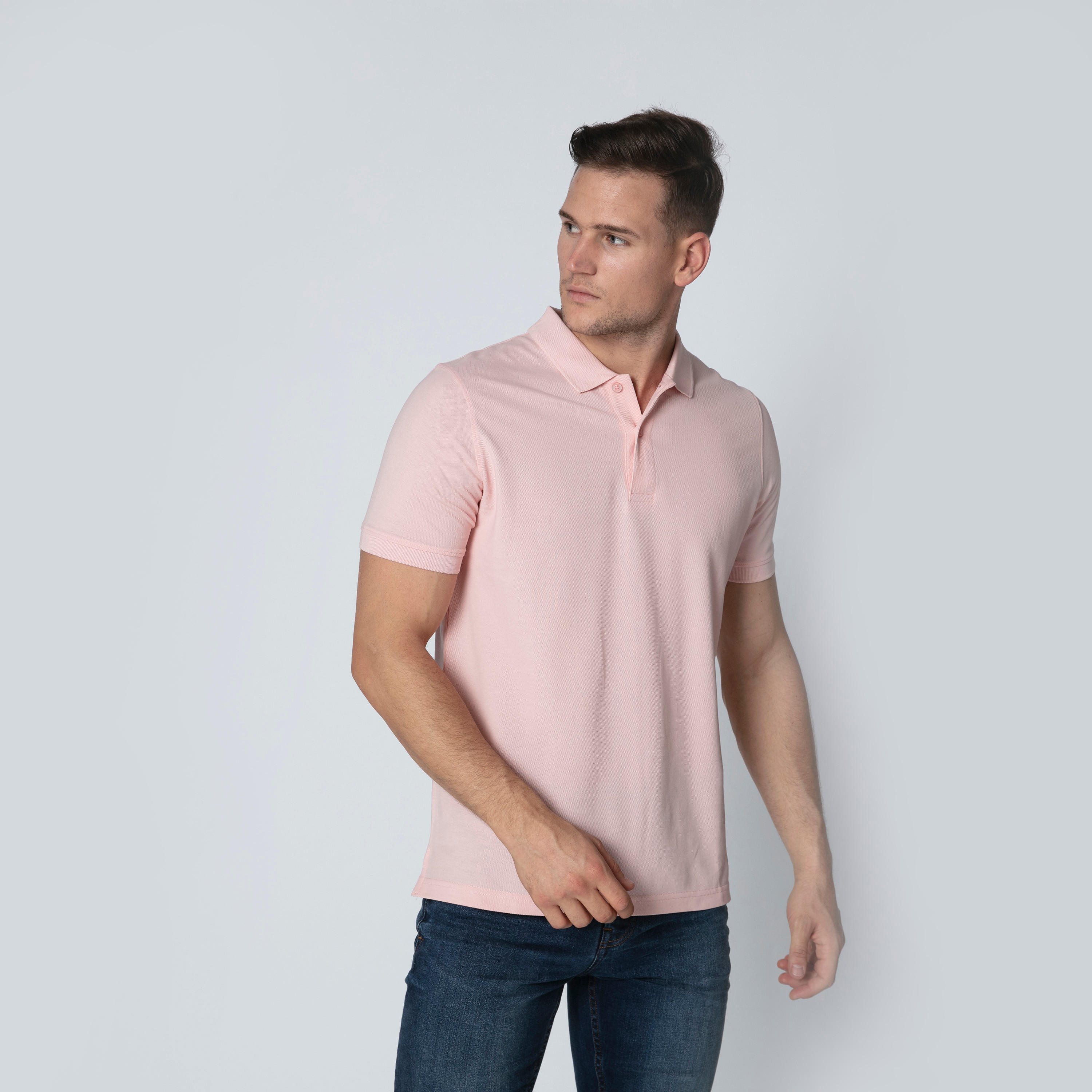 تيشيرت سادة بياقة بولو وأكمام قصيرة-men-clothing-tshirtsandpolos-polos-image-1